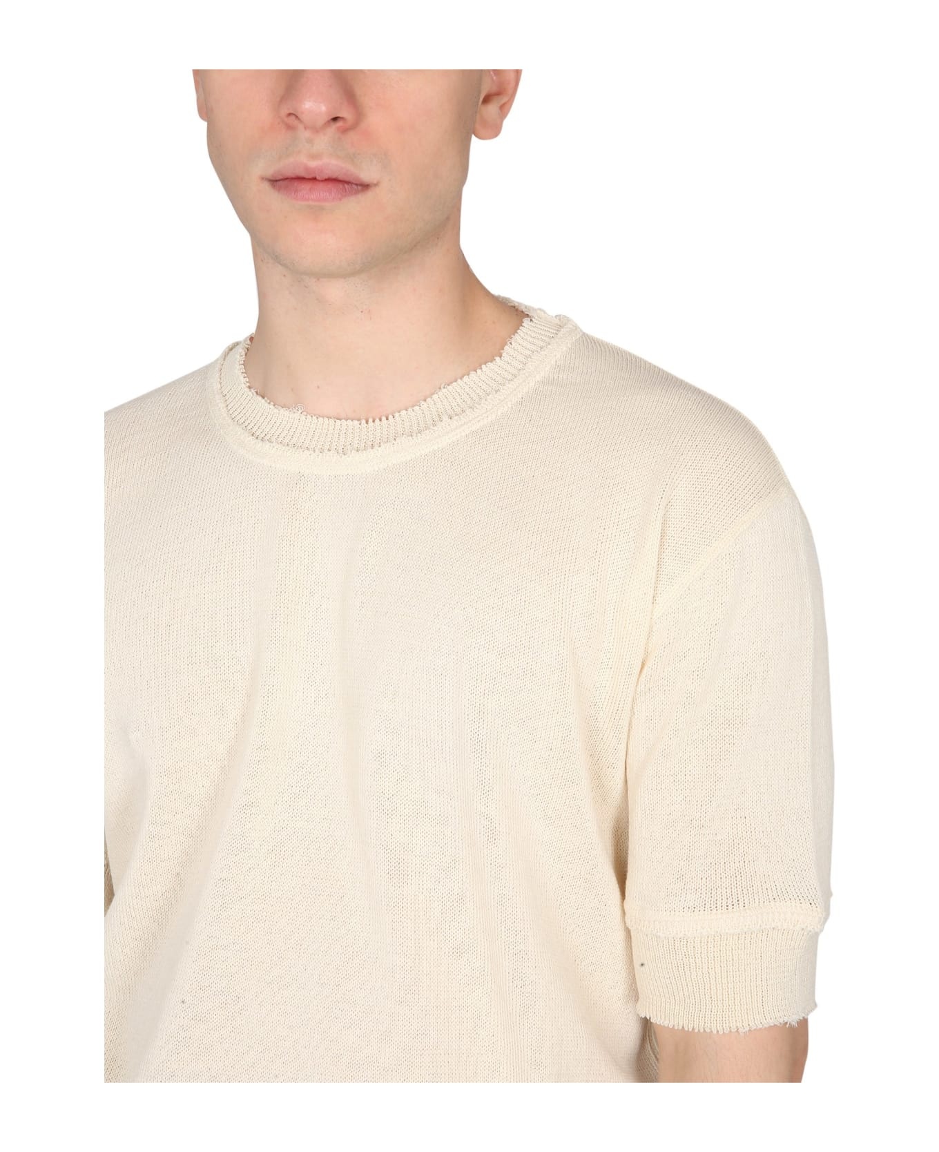 Sweater In Creamy White Wool Blend - 4
