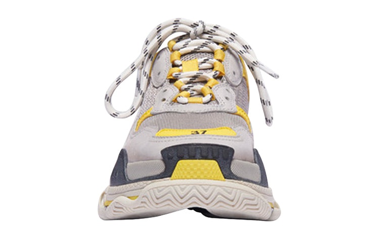 (WMNS) Balenciaga Triple S Trainer 'Yellow Grey' 524039W09OH7074 - 4
