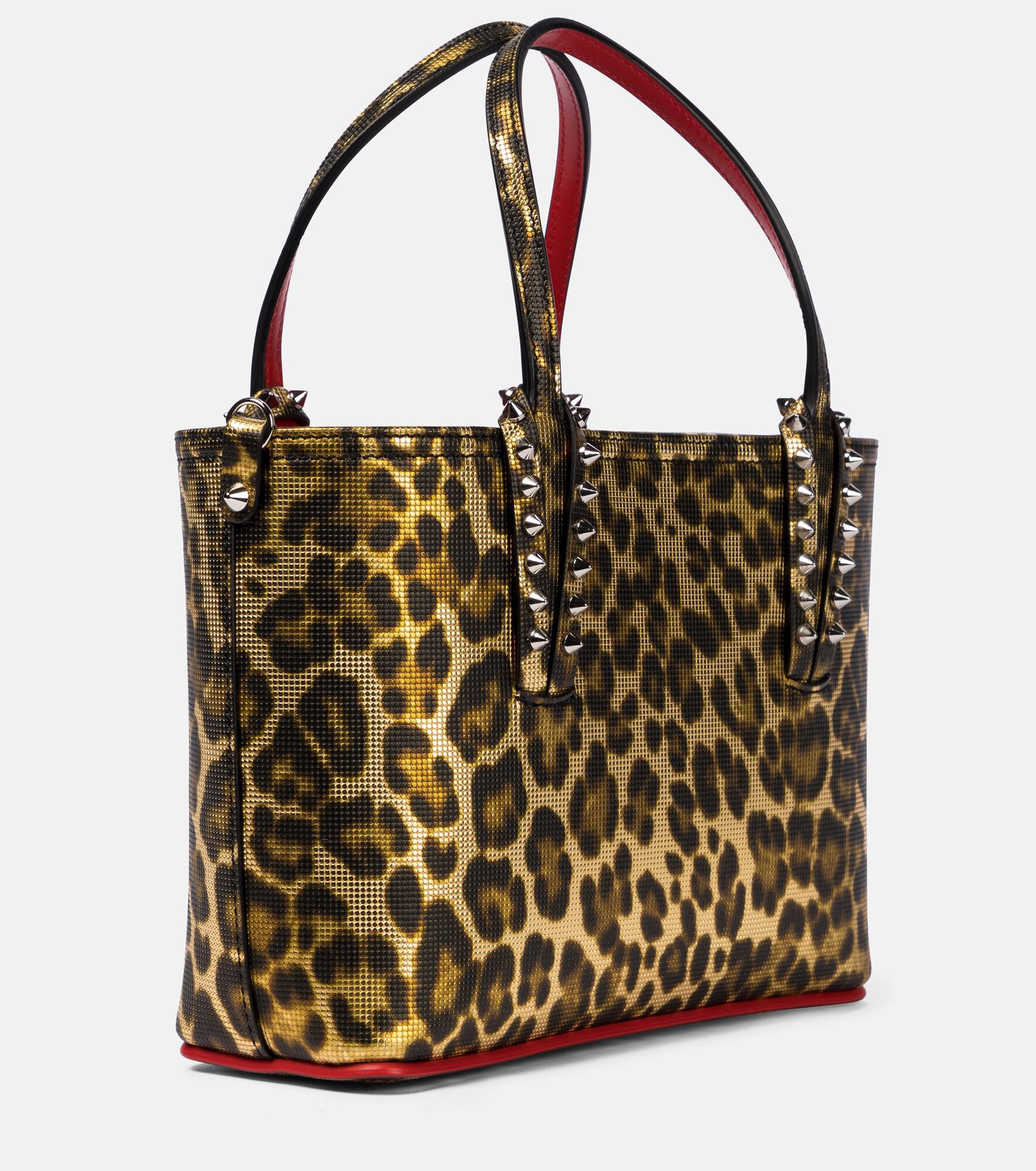 Cabata Small leopard-print leather tote - 4