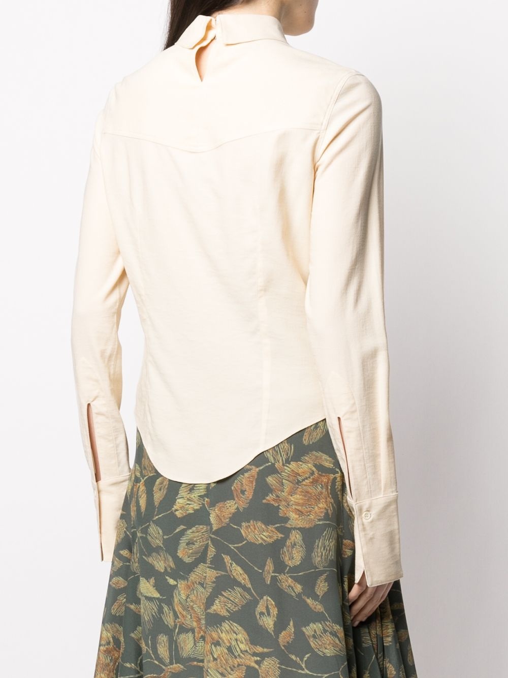 fitted button-up shirt - 4