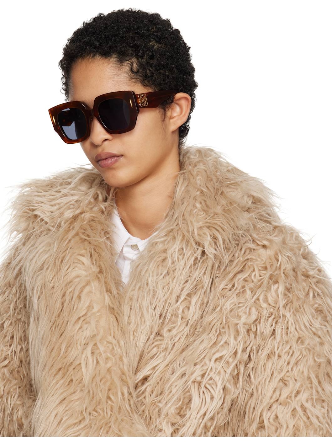 Brown Square Anagram Sunglasses - 4