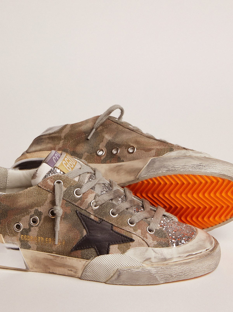 Men’s Super-Star Penstar LAB sneakers in camouflage canvas with multi-foxing 3