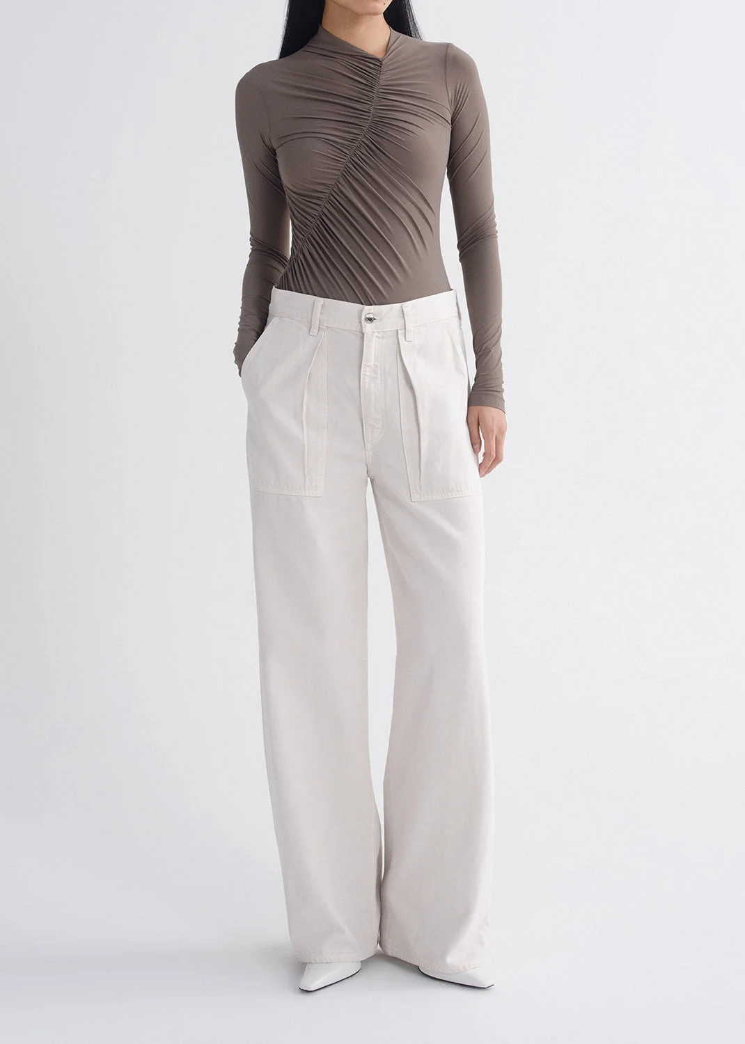 LOW CURVE UTILITY JEAN (FLYWEIGHT) IN BONE - 1