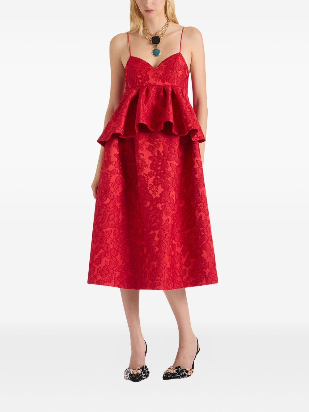 Satine peplum midi dress - 2