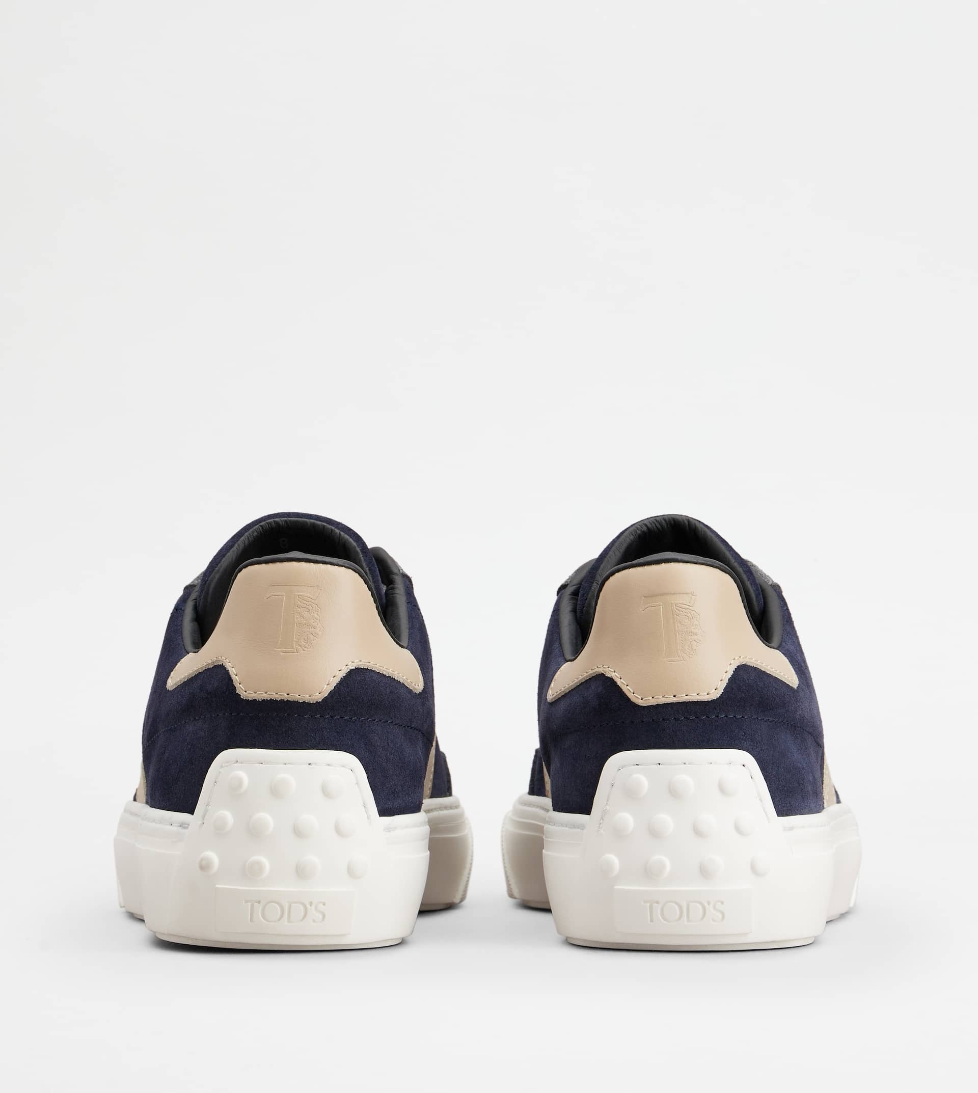 SNEAKERS IN SUEDE - BEIGE, GREY, BLUE - 3