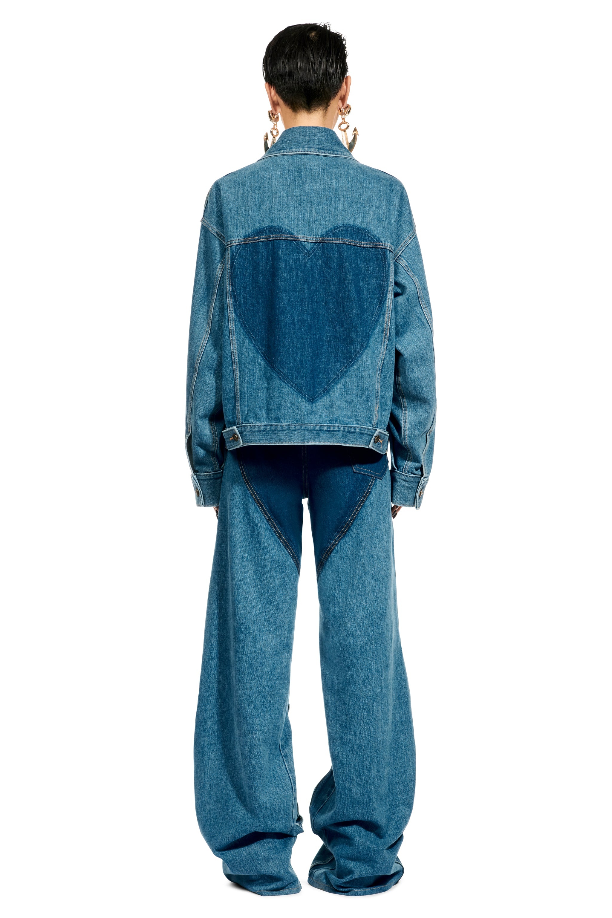 ROPE CUTOUT DENIM JACKET - 4