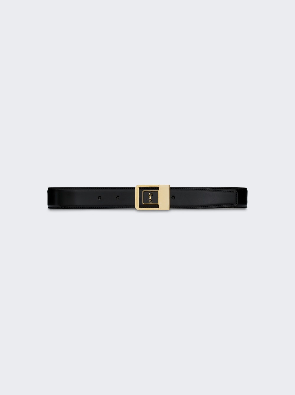 La 66 Buckle Belt In Lacquered Leather Black - 1