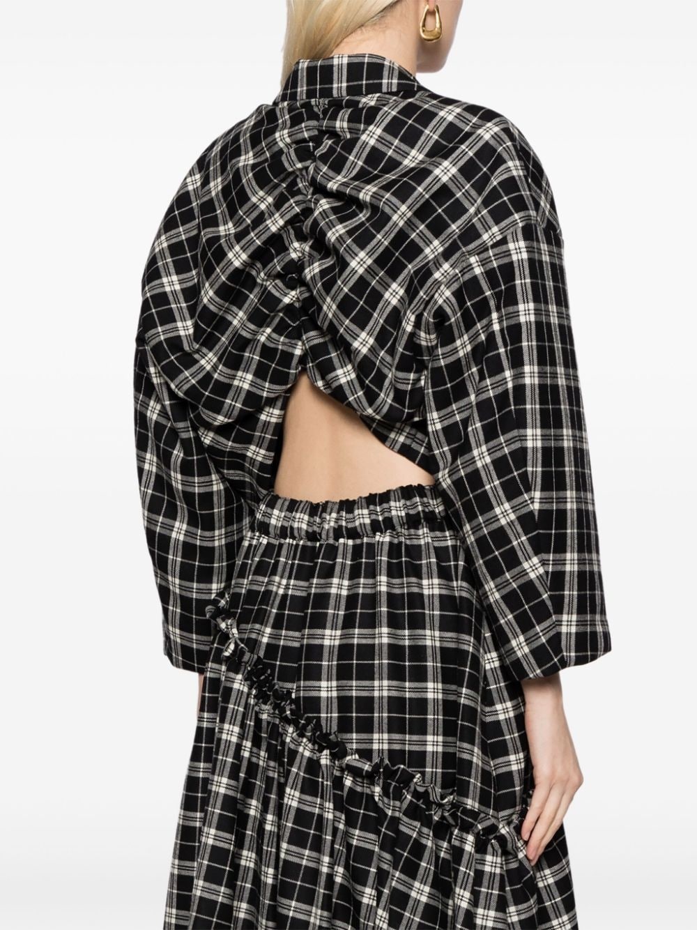 checked cropped blaer - 4