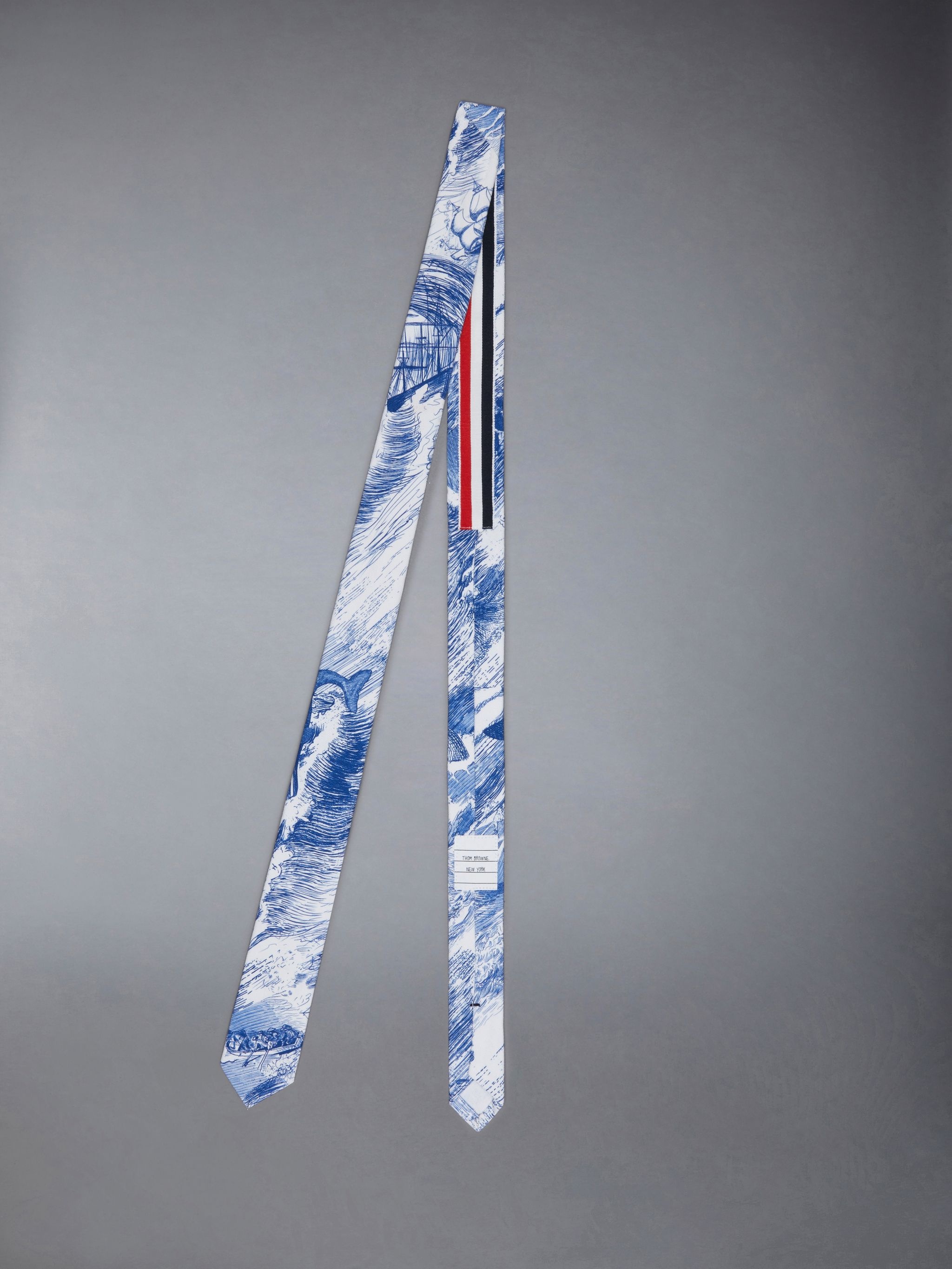 Nautical Toile Canvas Classic Tie - 2