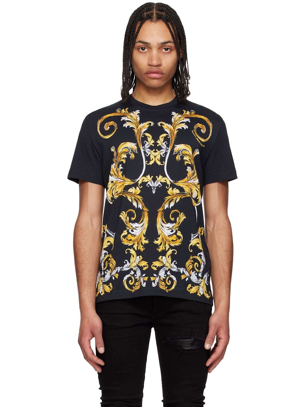 Black Barocco Outline T-shirt - 1