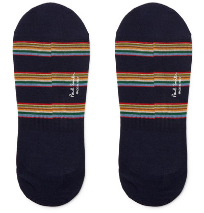 Paul Smith Striped Stretch Cotton-Blend No-Show Socks outlook