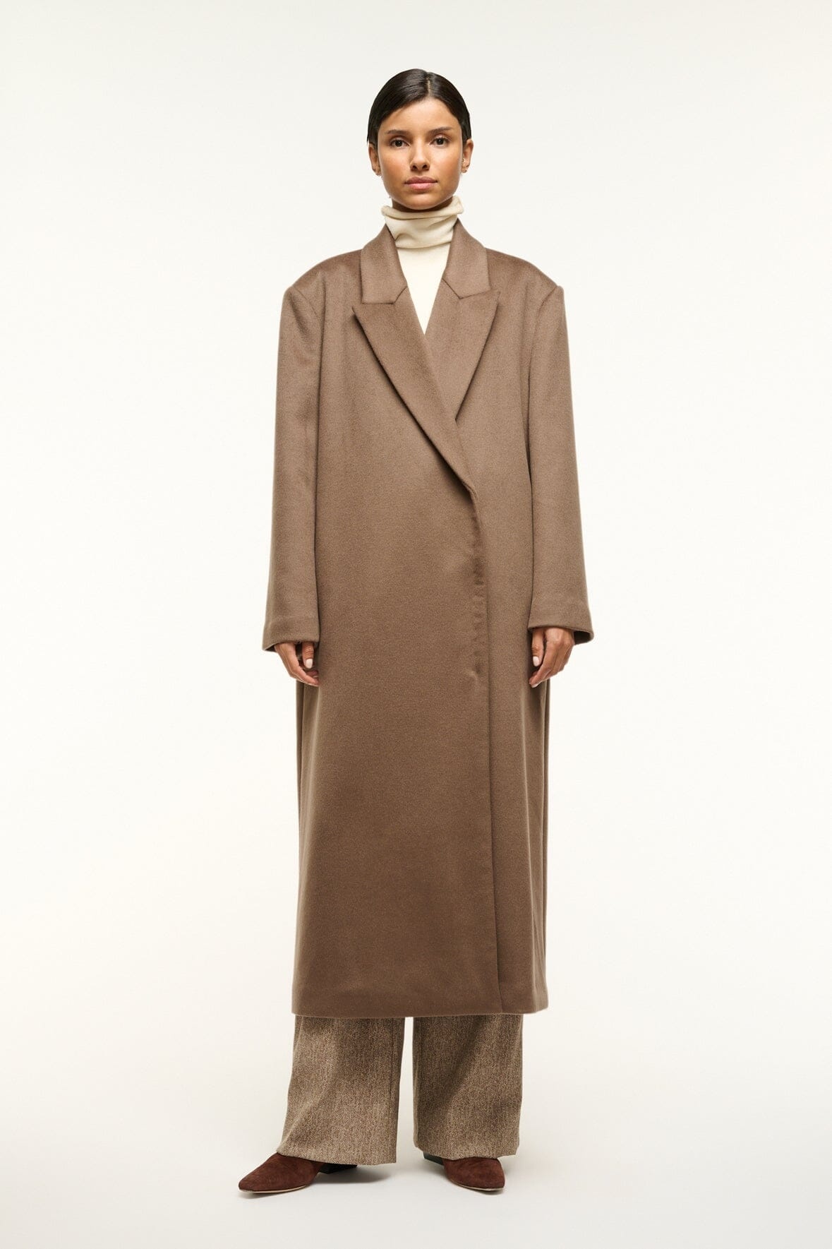 STAUD SERGE COAT DEEP TAUPE - 6