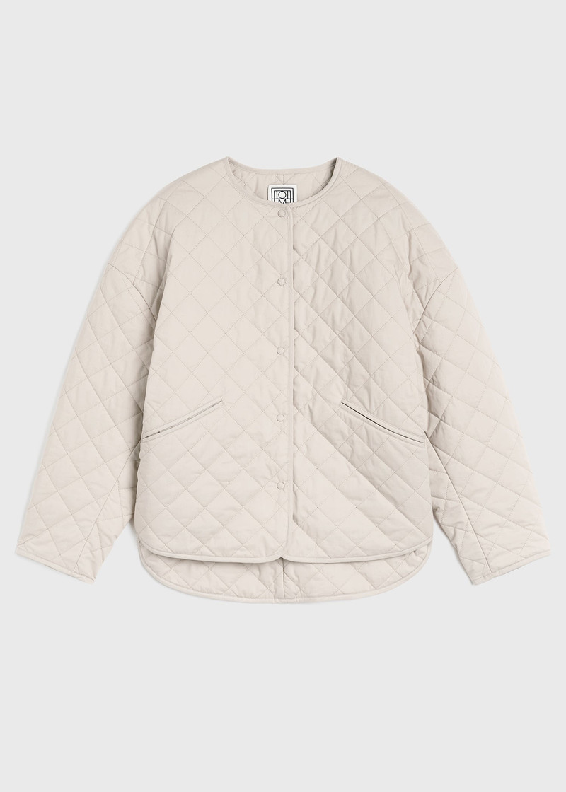 Quilted jacket pebble 1
