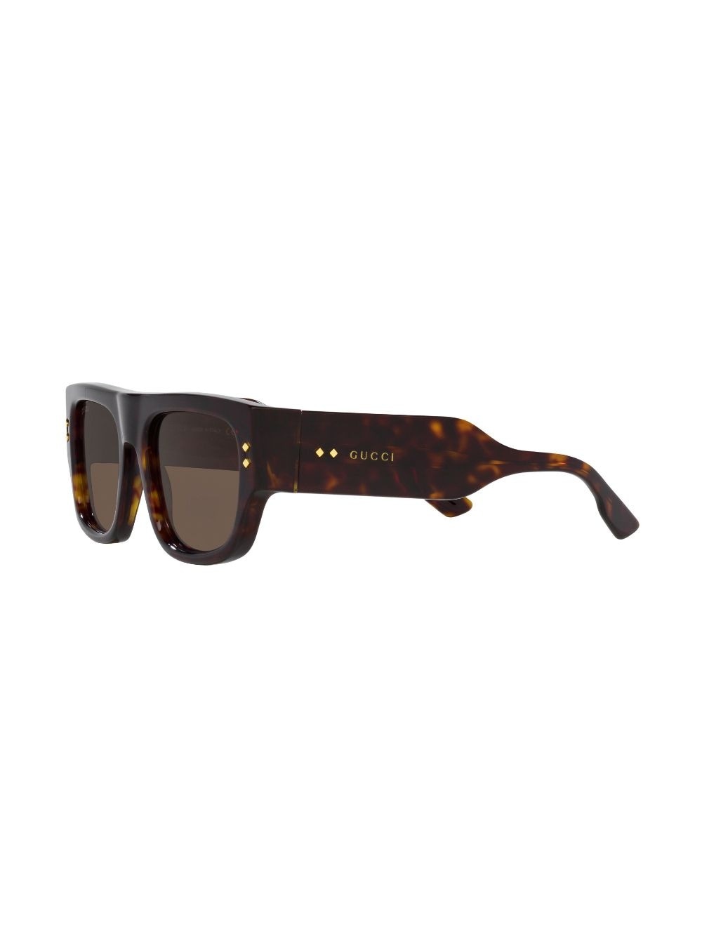 square-frame tortoiseshell sunglasses - 3