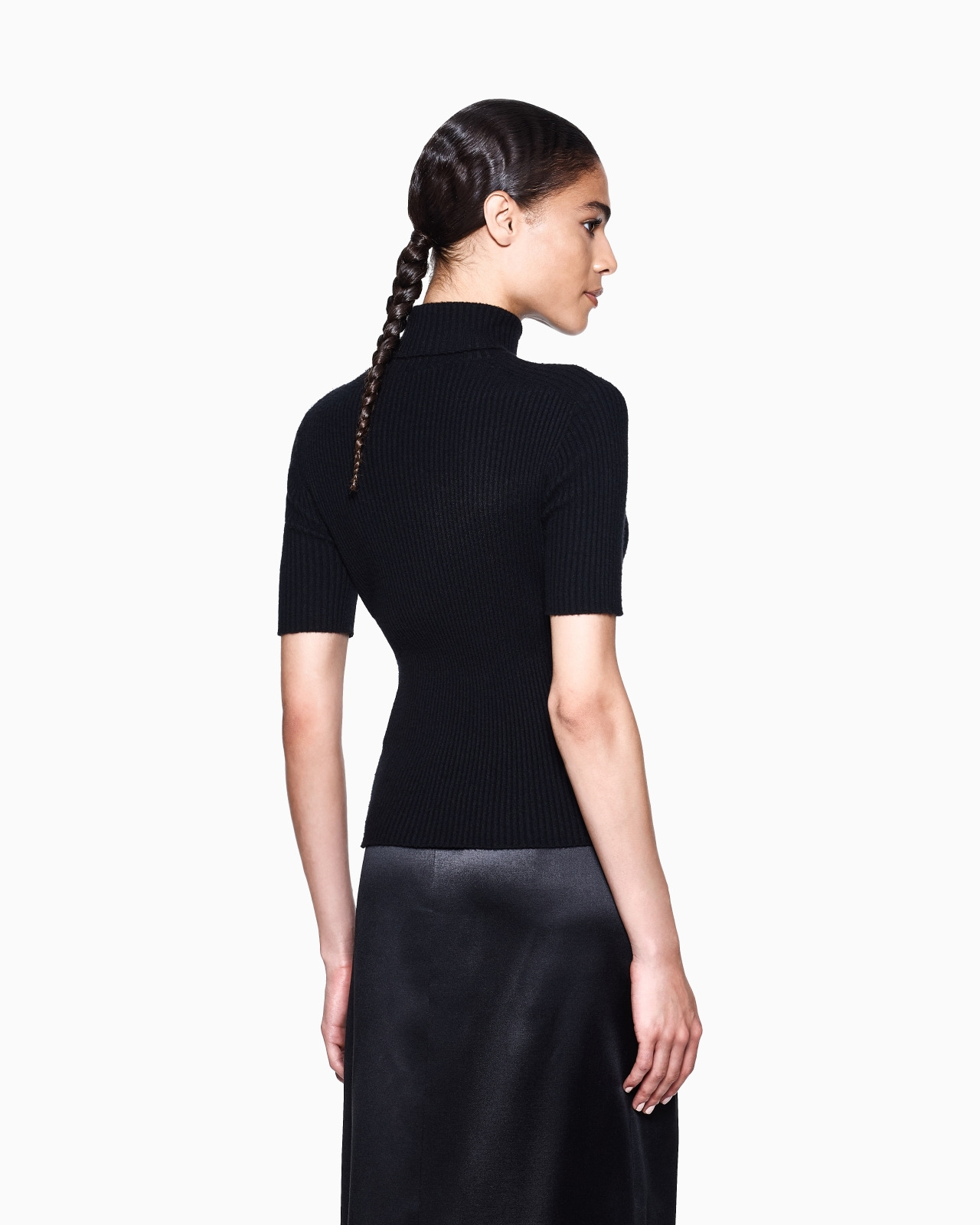 SHORT-SLEEVED CASHMERE ROLLNECK JUMPER - 3
