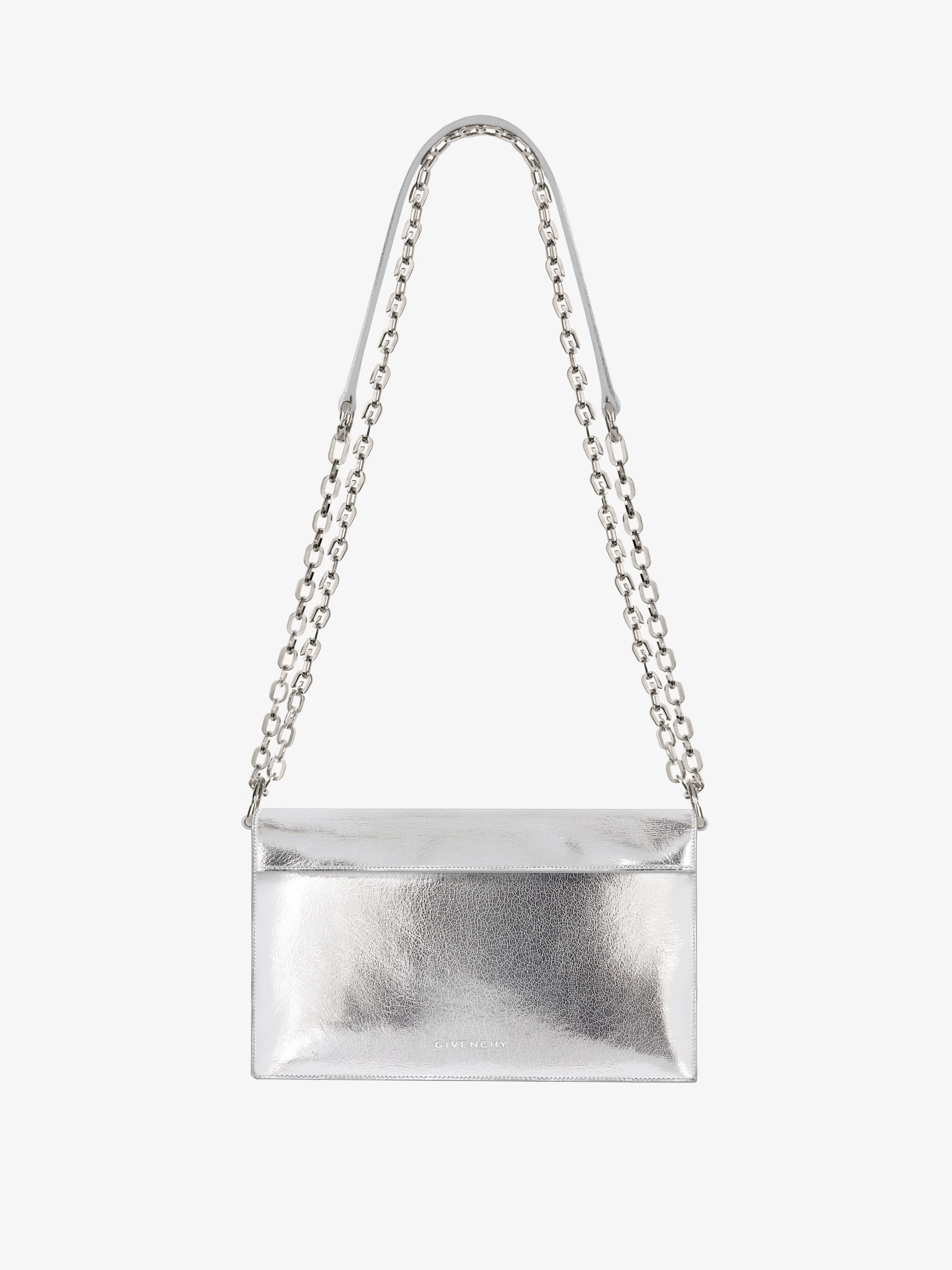 SMALL 4G BAG UN METALLIZED LEATHER WITH CHAIN - 5