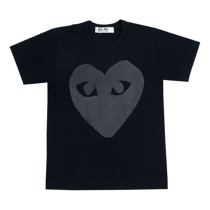 COMME des GARCONS PLAY Heart Shape Printing Short Sleeve Tee 'Black Black' AZ-T190-051-1 - 1