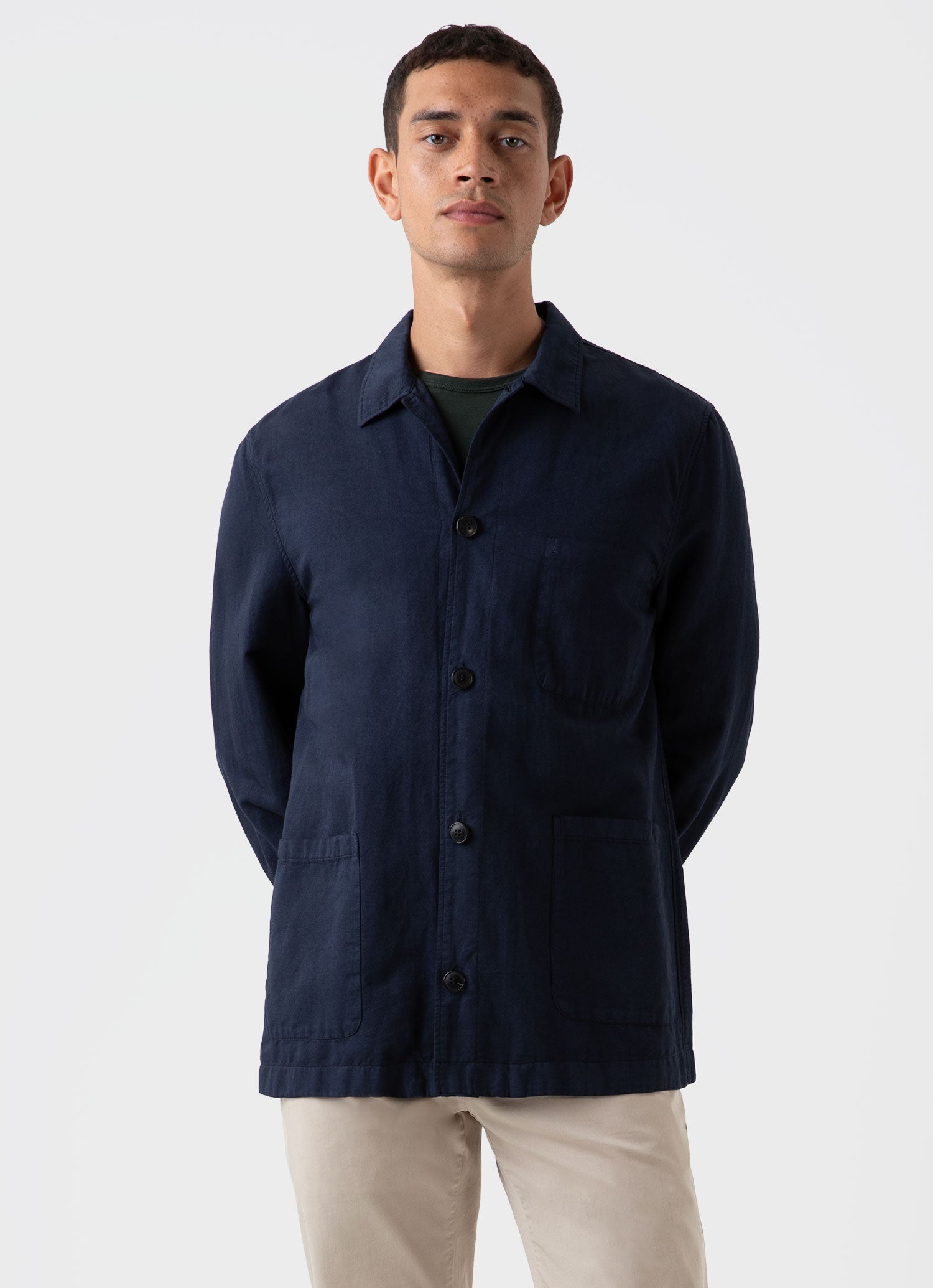 Cotton Linen Twin Pocket Jacket - 2