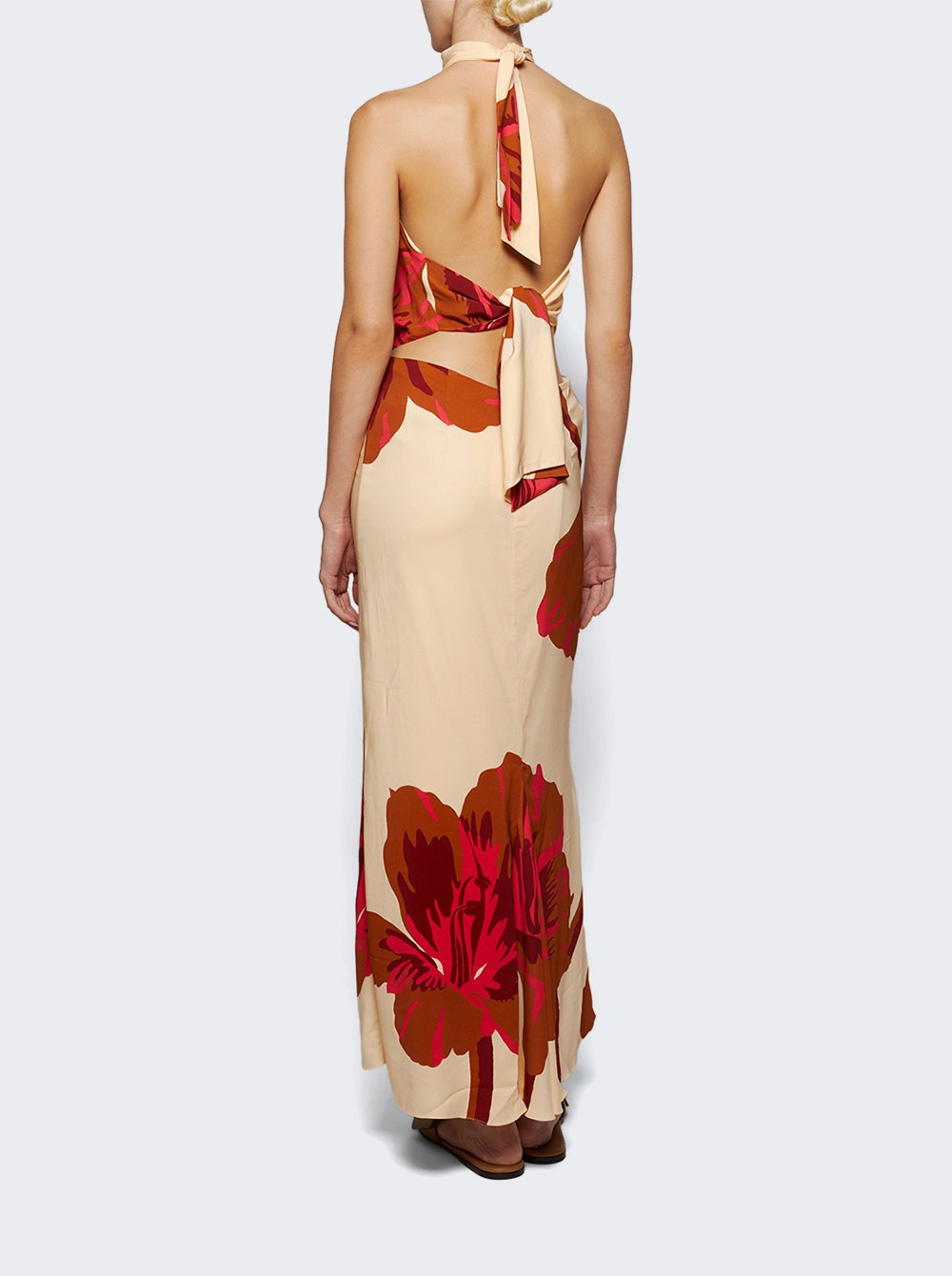 Best Of Times Ankle Dress Ecru And Camel - 4