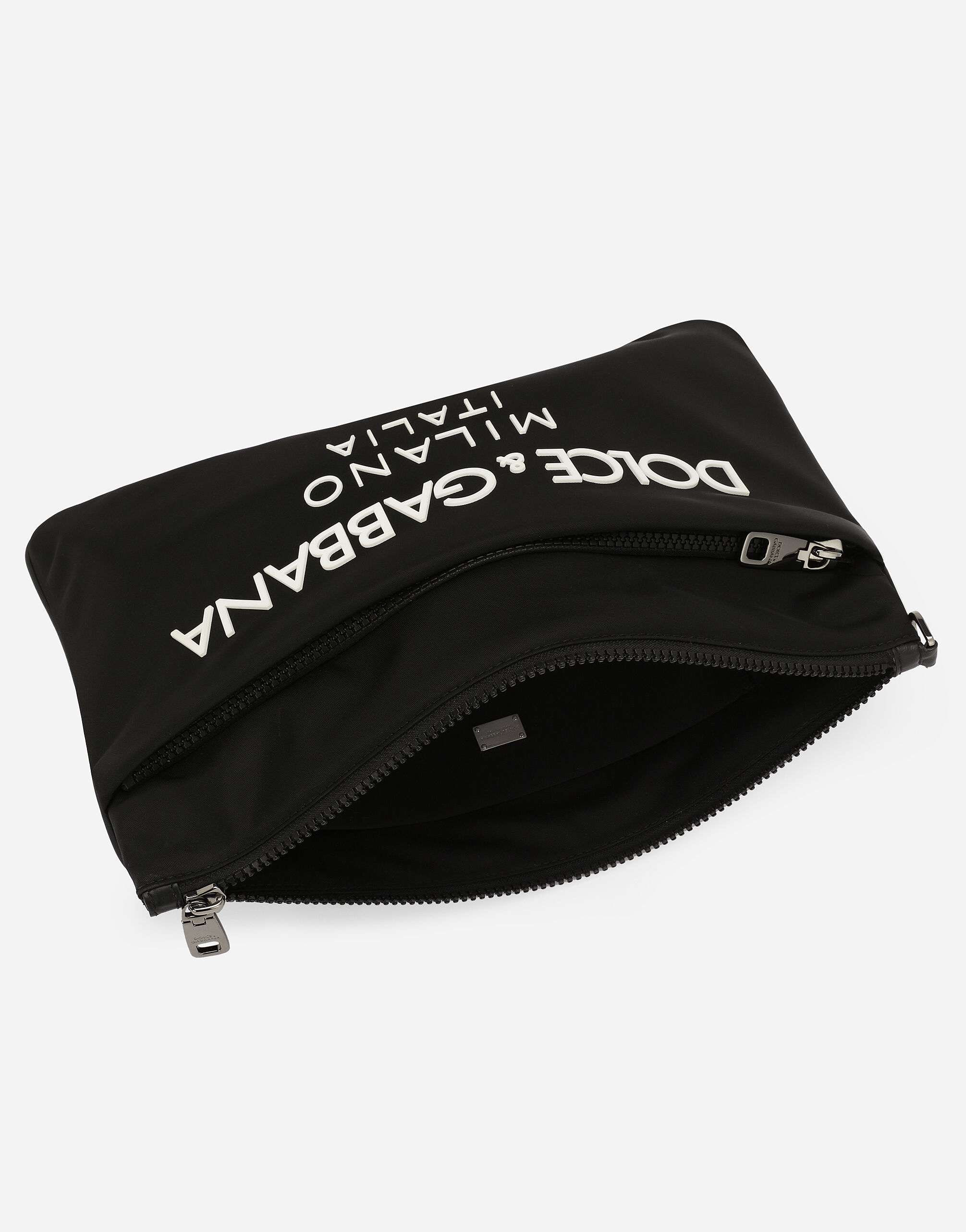 Nylon pouch with rubberized logo - 4