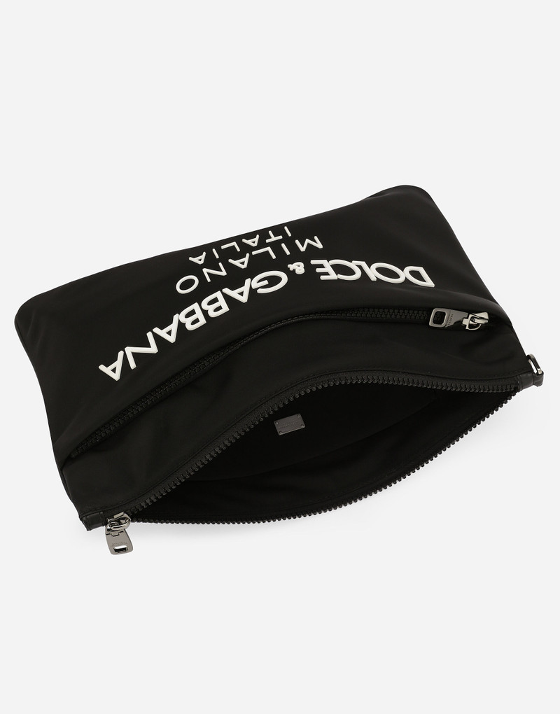 Nylon pouch with rubberized logo 4