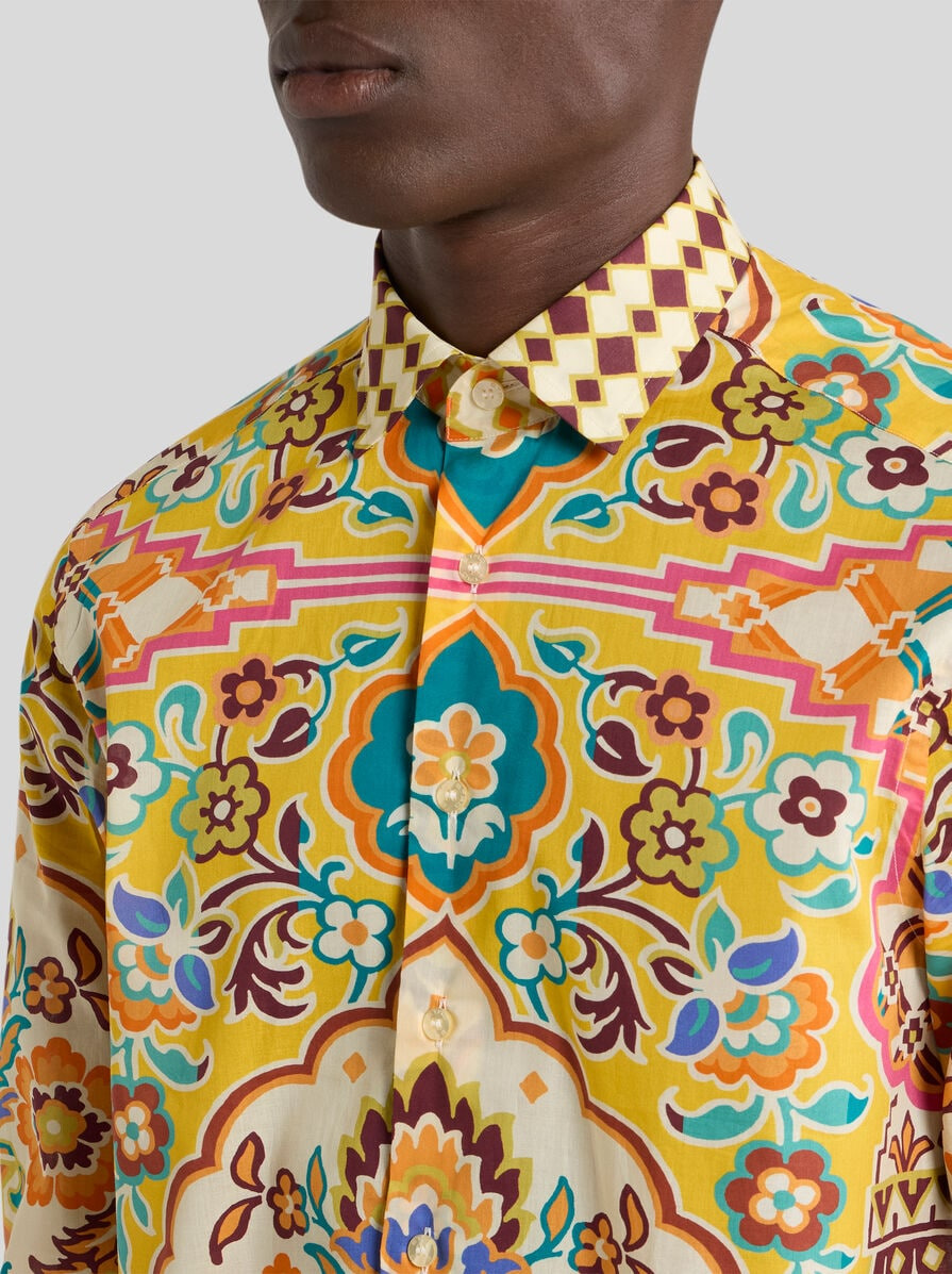 PRINTED COTTON MUSLIN SHIRT - 3