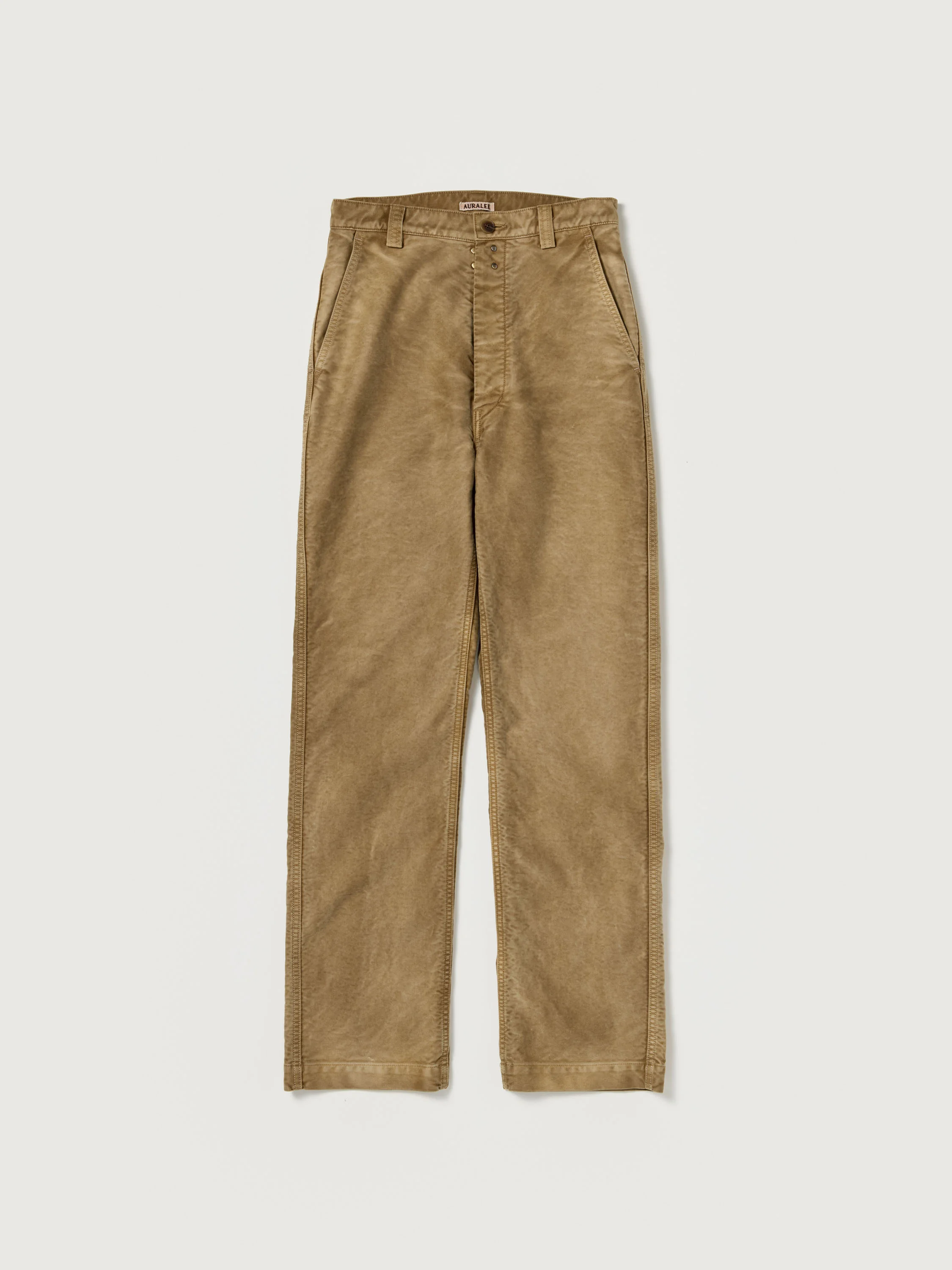 GARMENT-DYED ORGANIC COTTON HEAVY MOLESKIN PANTS - 1