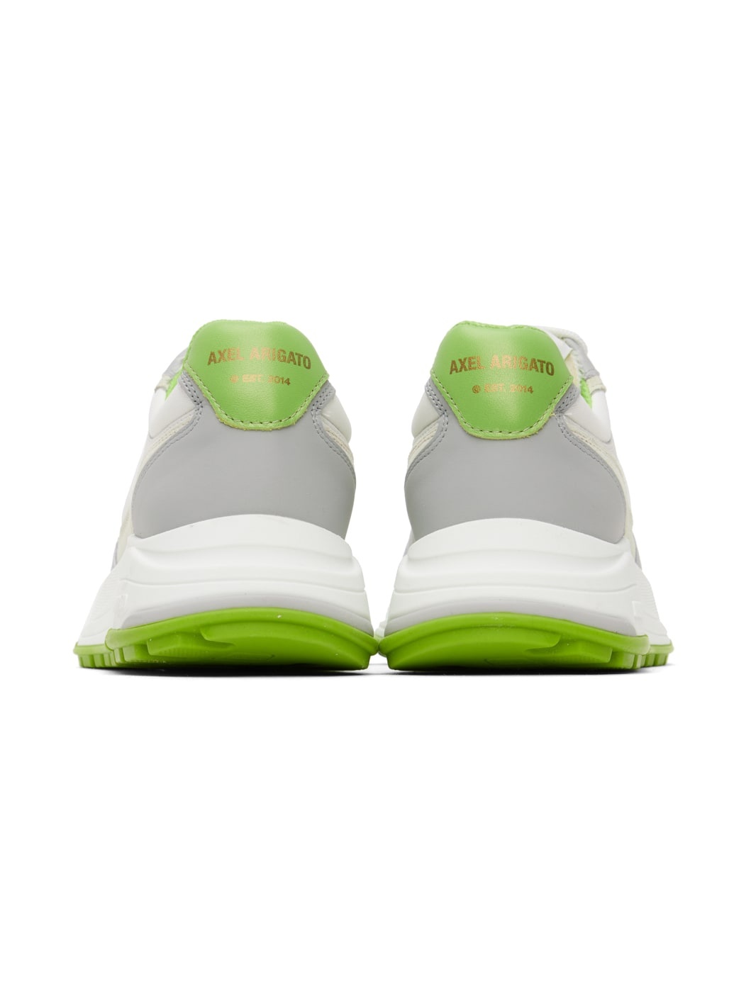 White & Green Rush Sneakers - 2