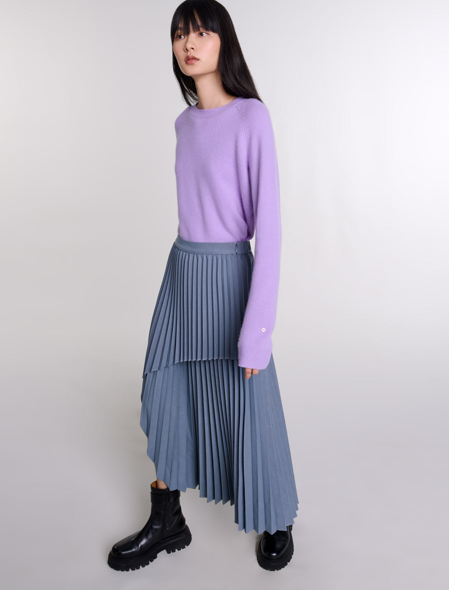 Asymmetrical pleated skirt - 5