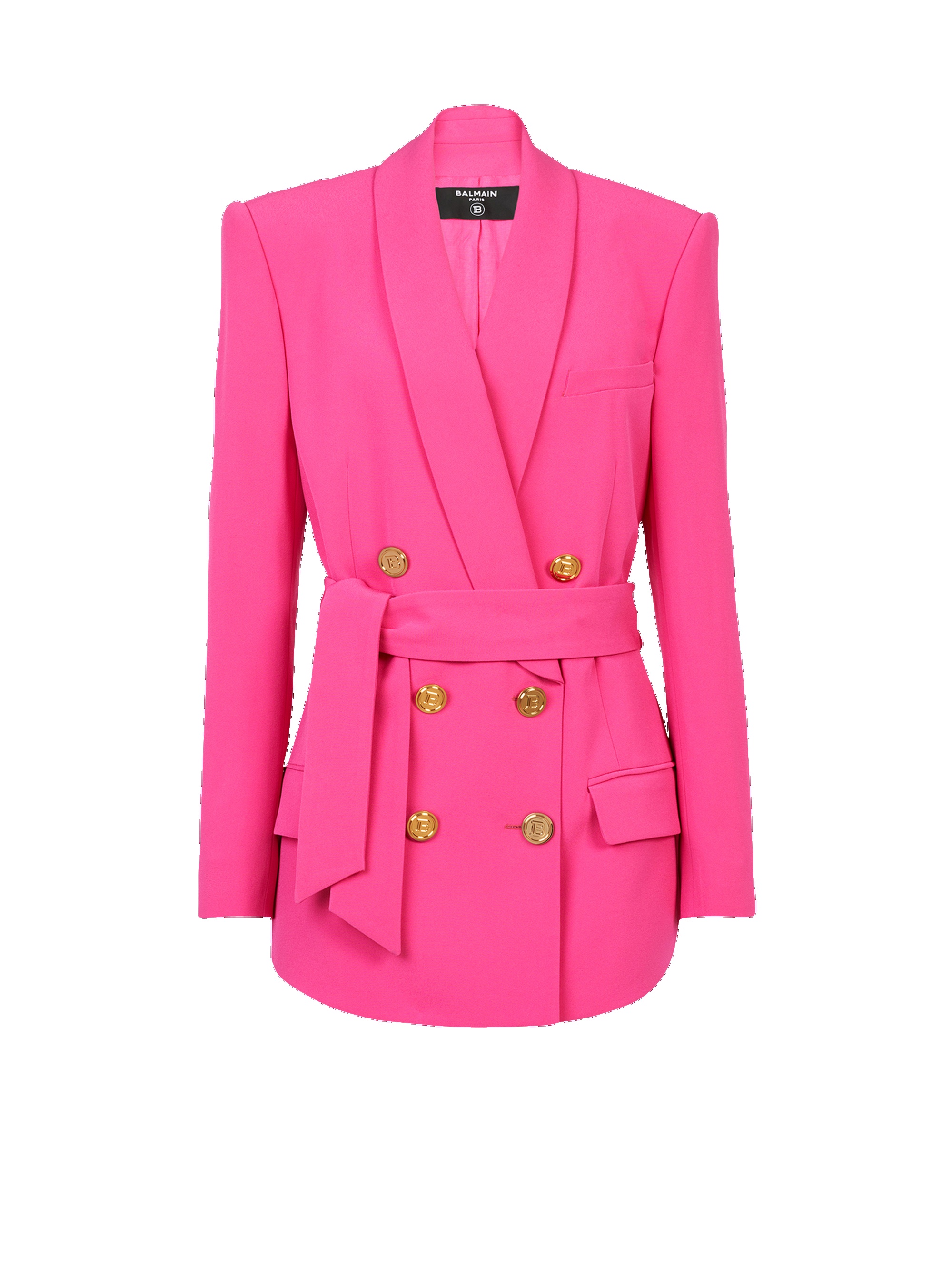 Double-breasted fuchsia eco-designed blazer - 1