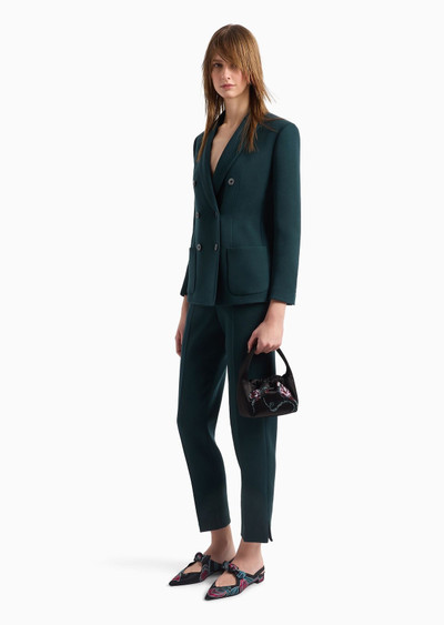 GIORGIO ARMANI Double-breasted jacket in stretch double-sided wool outlook