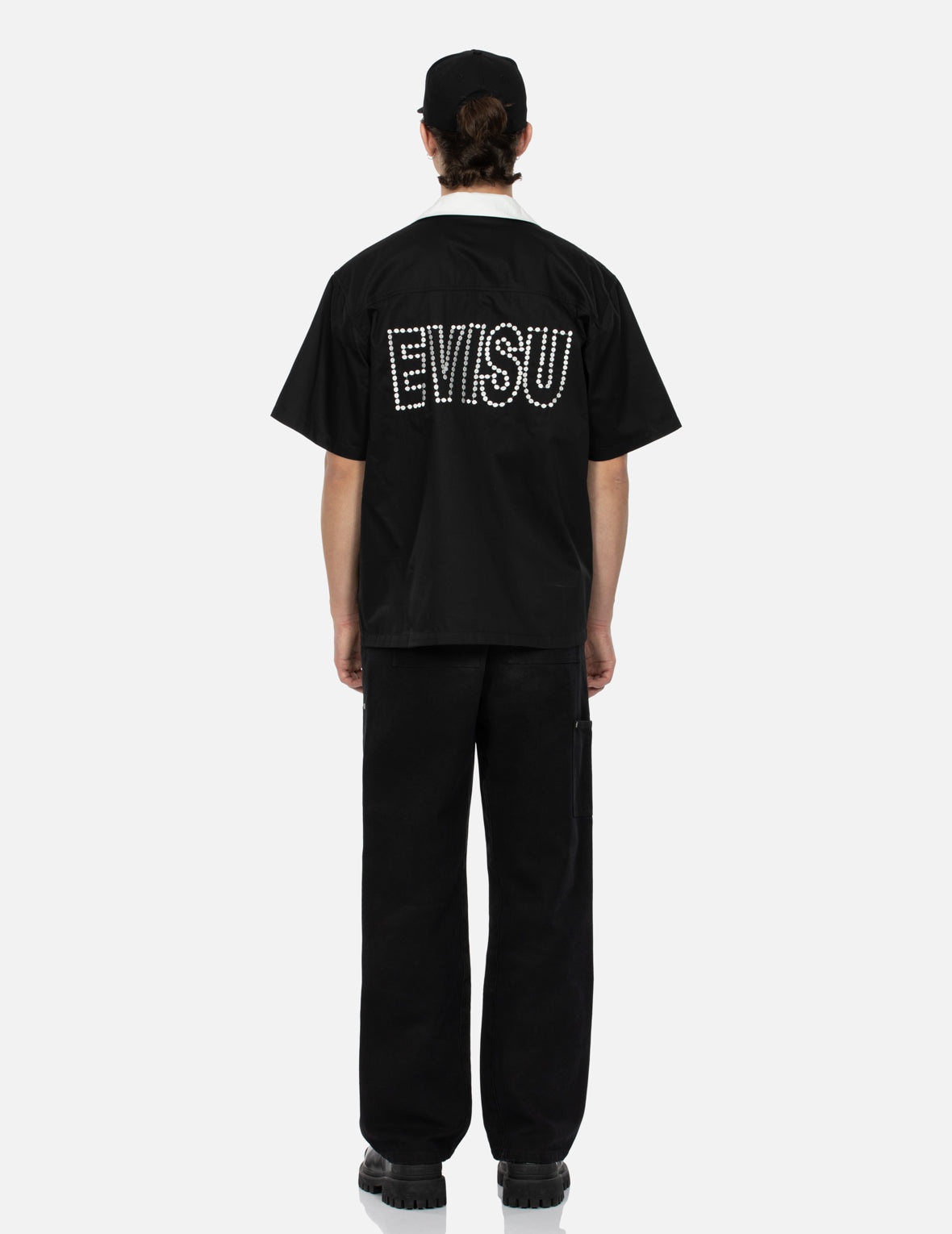 Chain-Stitched Embroidery Logo Boxy Tencel Shirt - 6