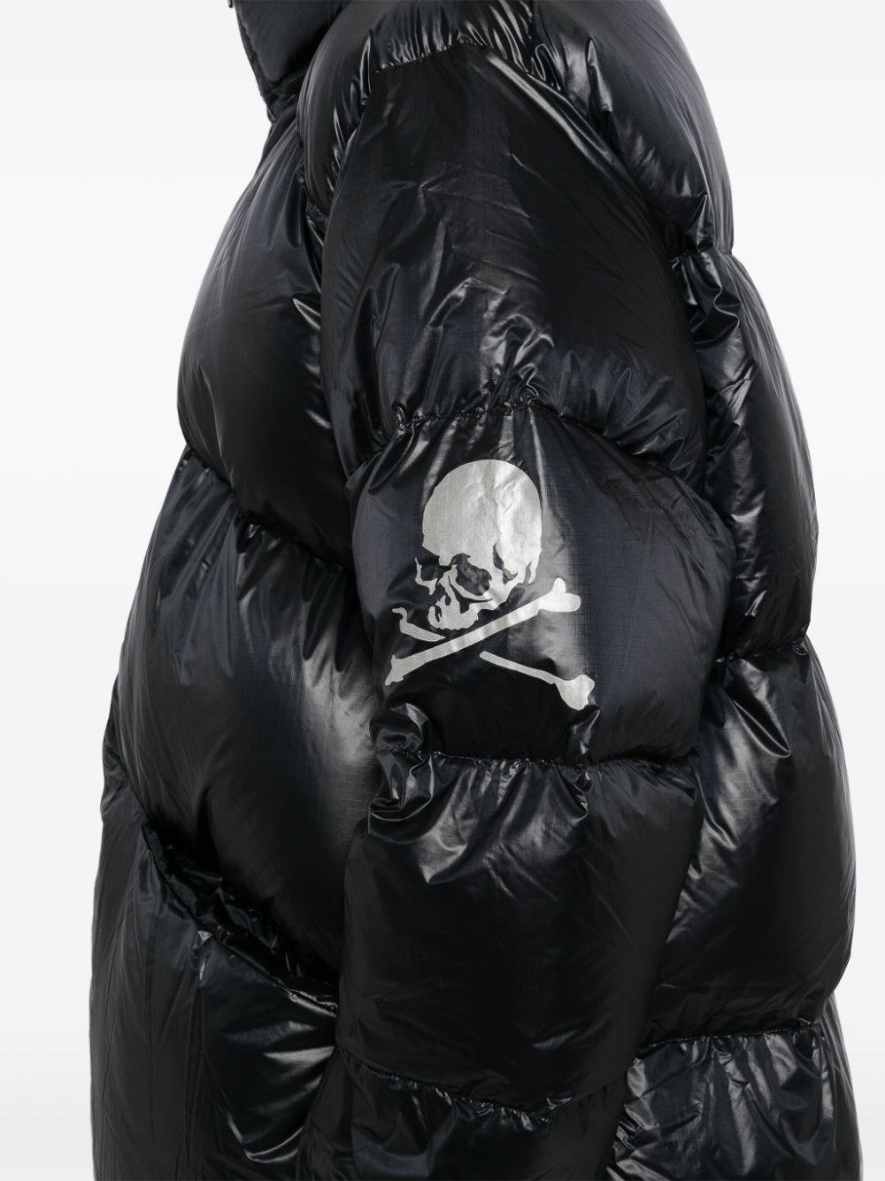 logo-print down jacket - 5