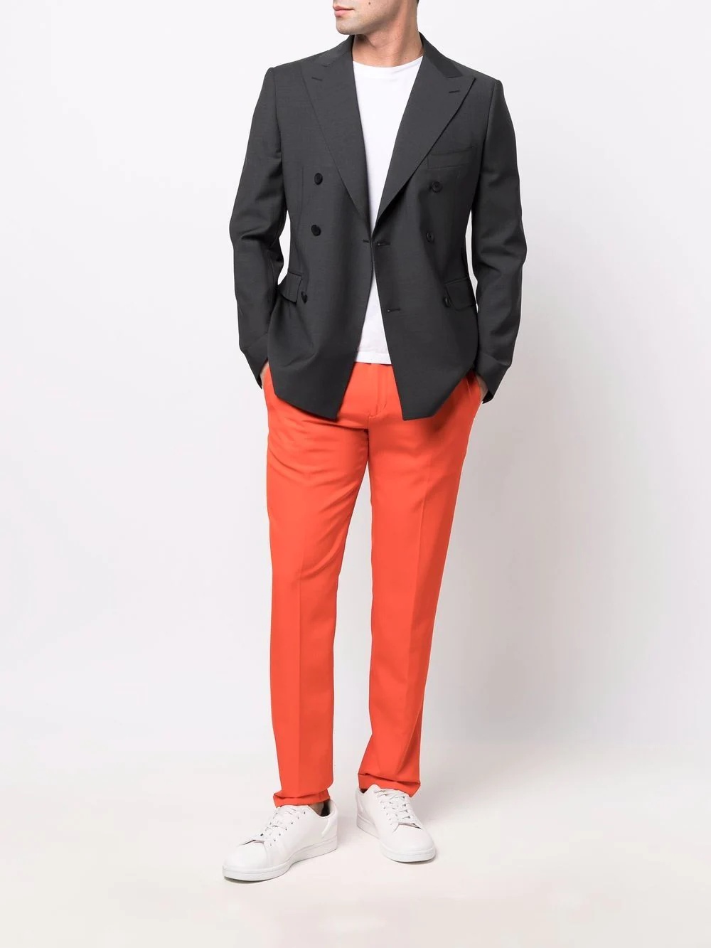 slim-fit tailored trousers - 2