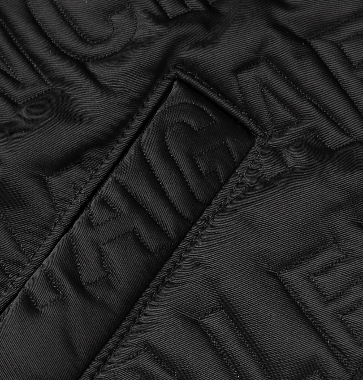 Oversized Logo-Embossed Satin Bomber Jacket - 3