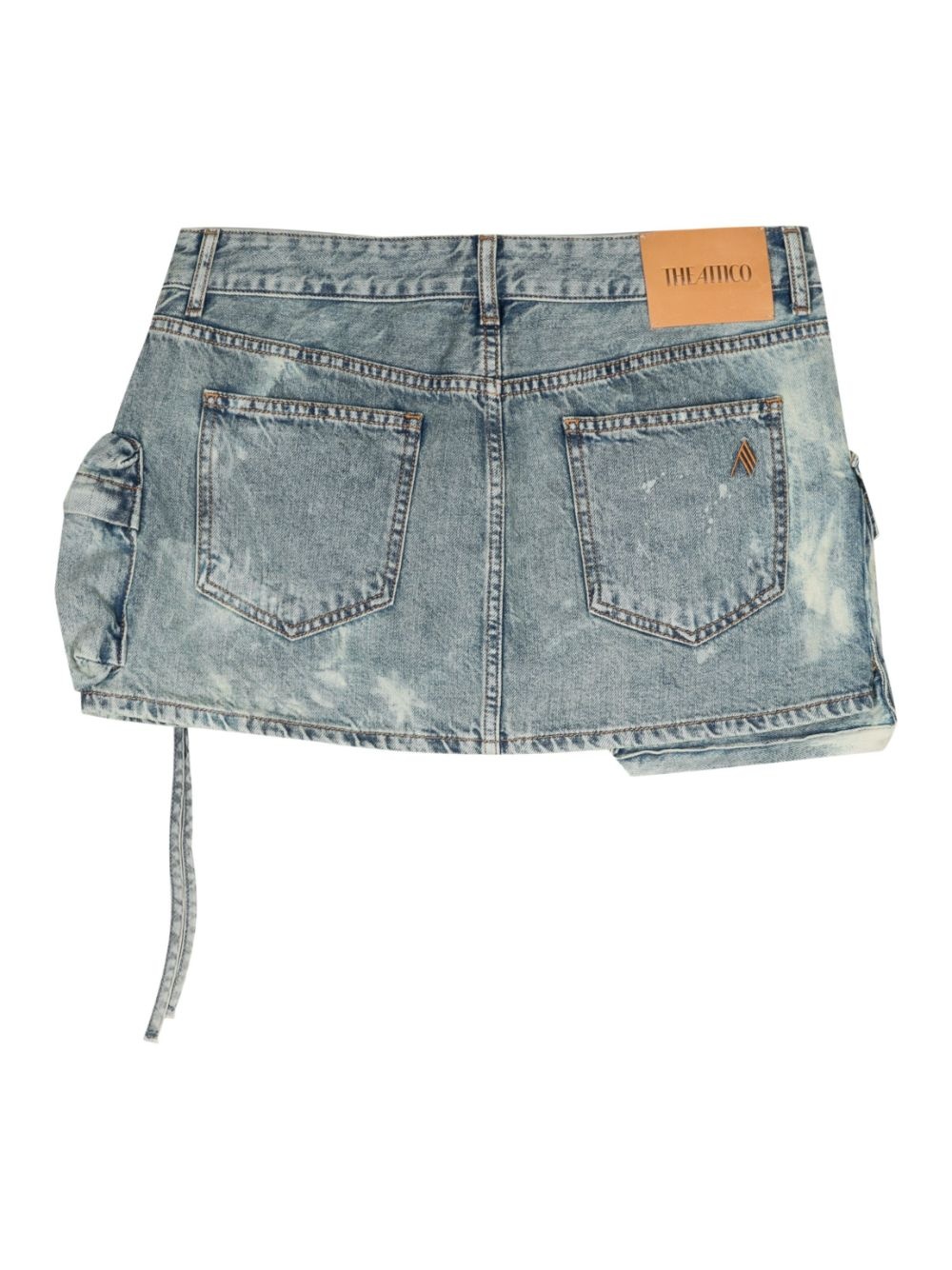 Fay bleach-wash mini skirt - 2