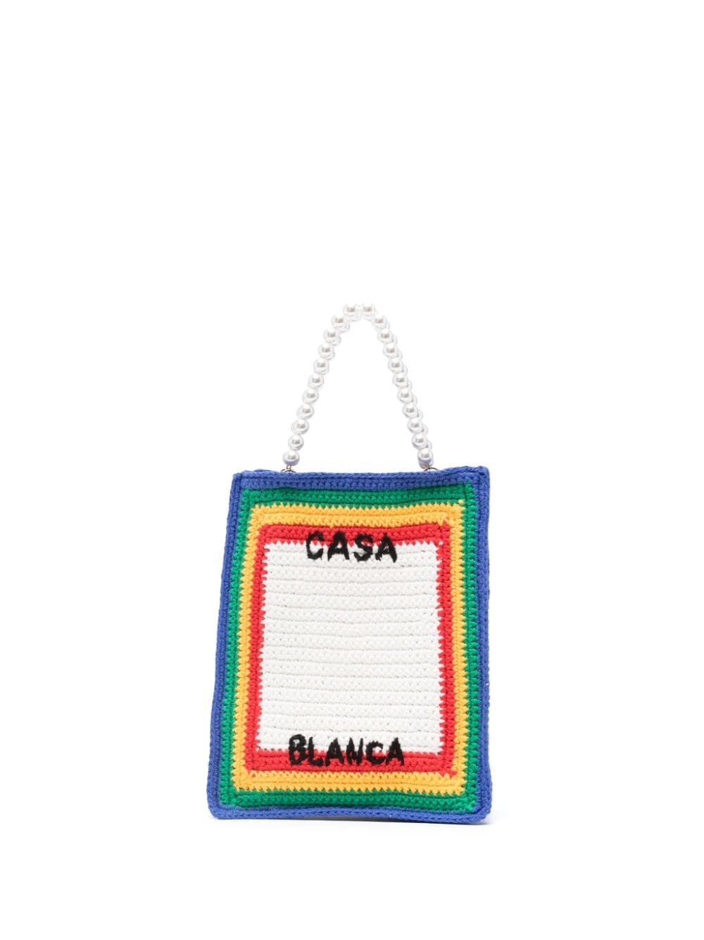 crochet-knit tote bag - 1
