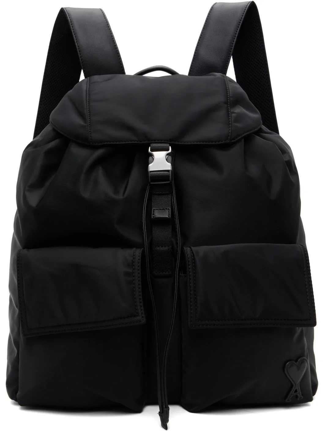 Black Nylon Marcel Backpack - 1