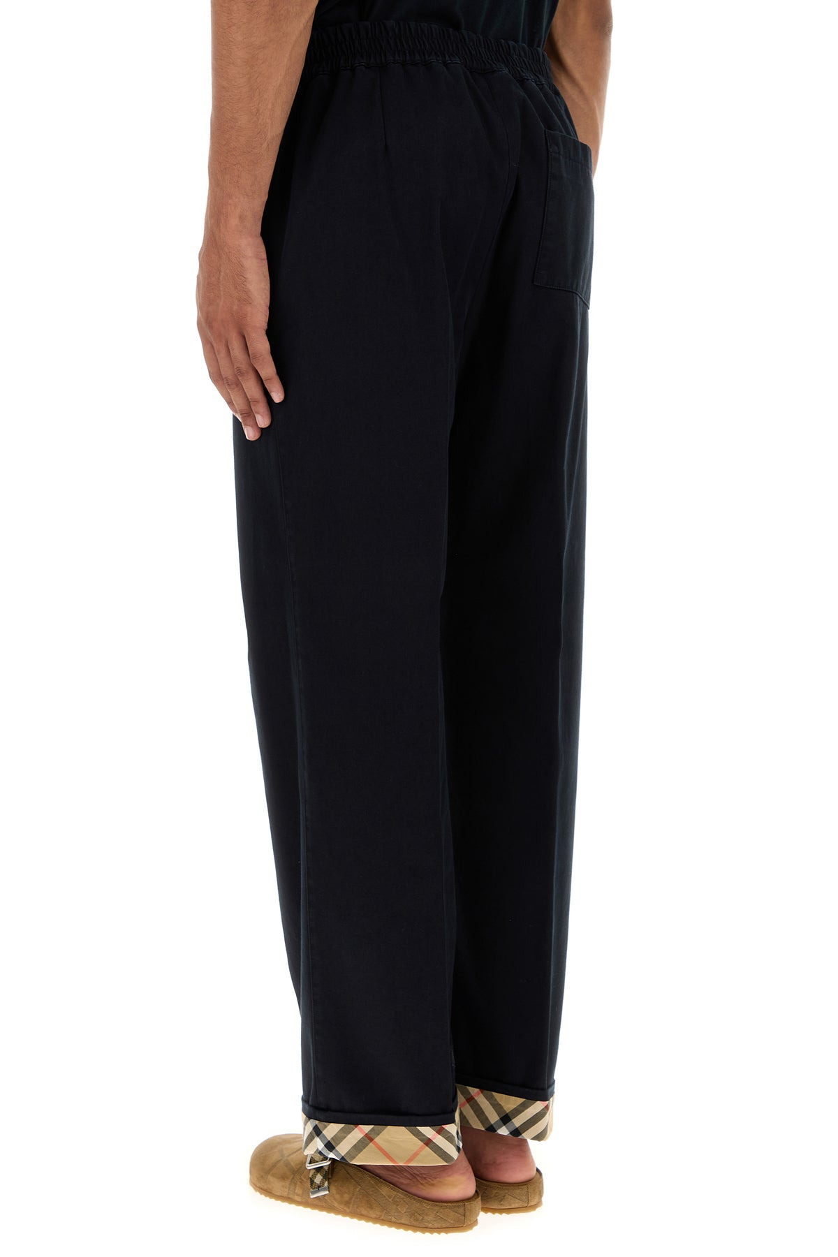 Navy blue gabardine pant - 4