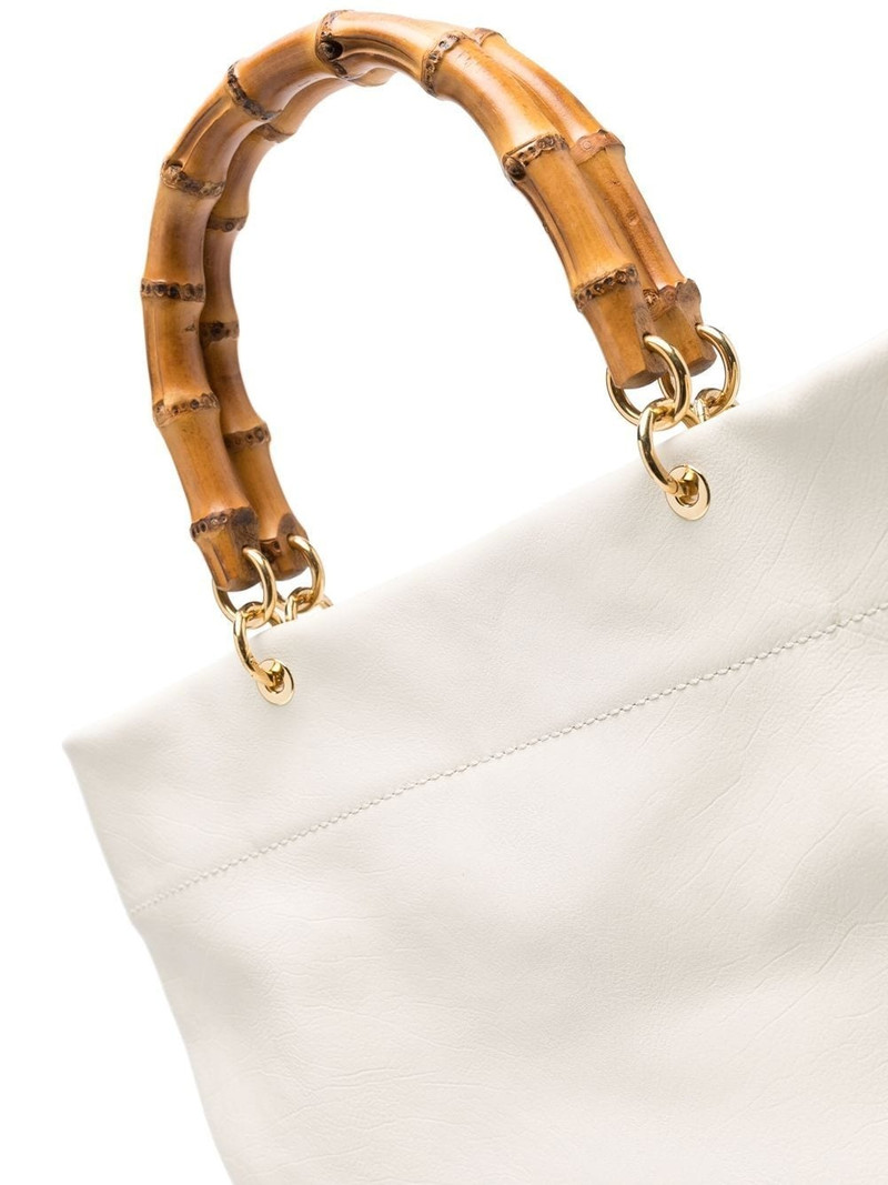 bamboo-handle leather tote bag 4