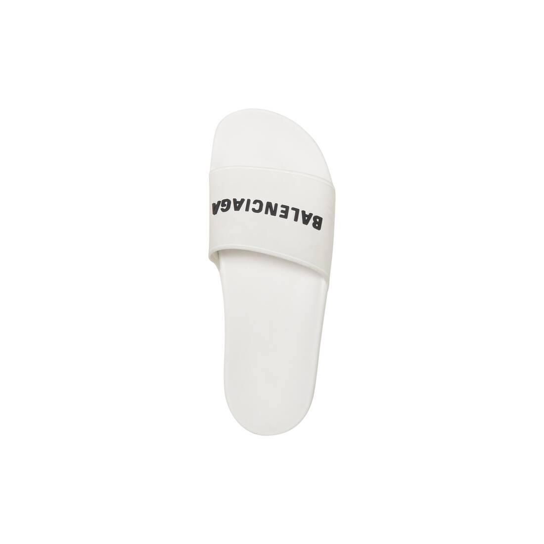 Women's Pool Slide Sandal in White Black - 5