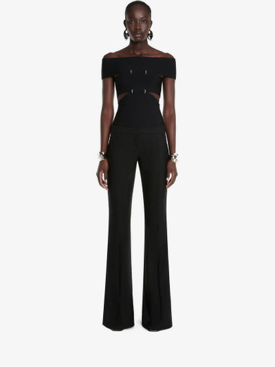 Alexander McQueen Women's Low-waisted Tailored Trousers in Black outlook