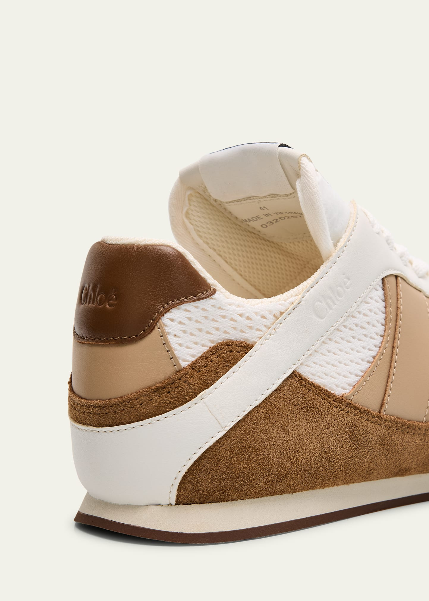 Kick Mesh and Leather Low-Top Sneakers - 6