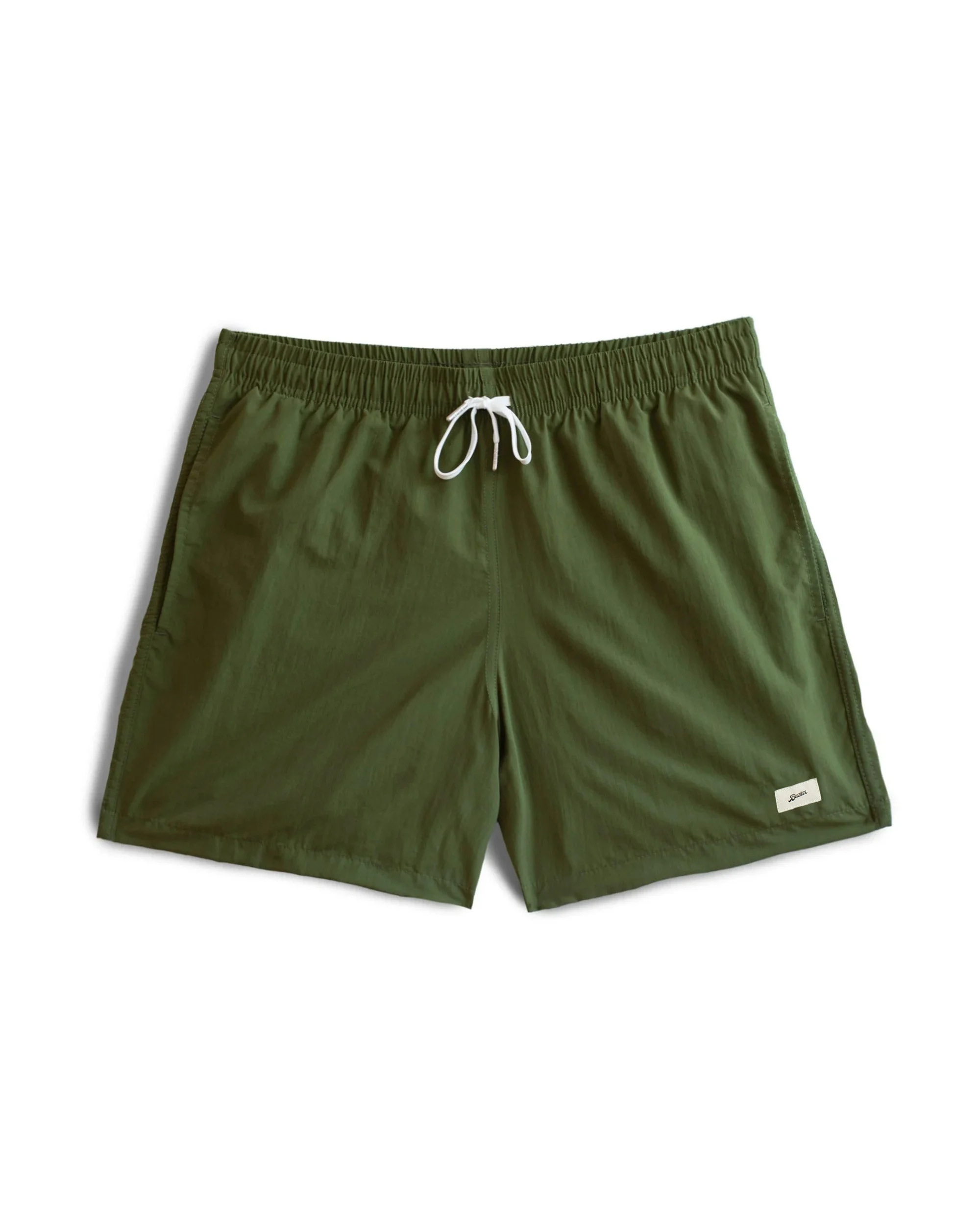 Solid Olive Swim Trunk - 1