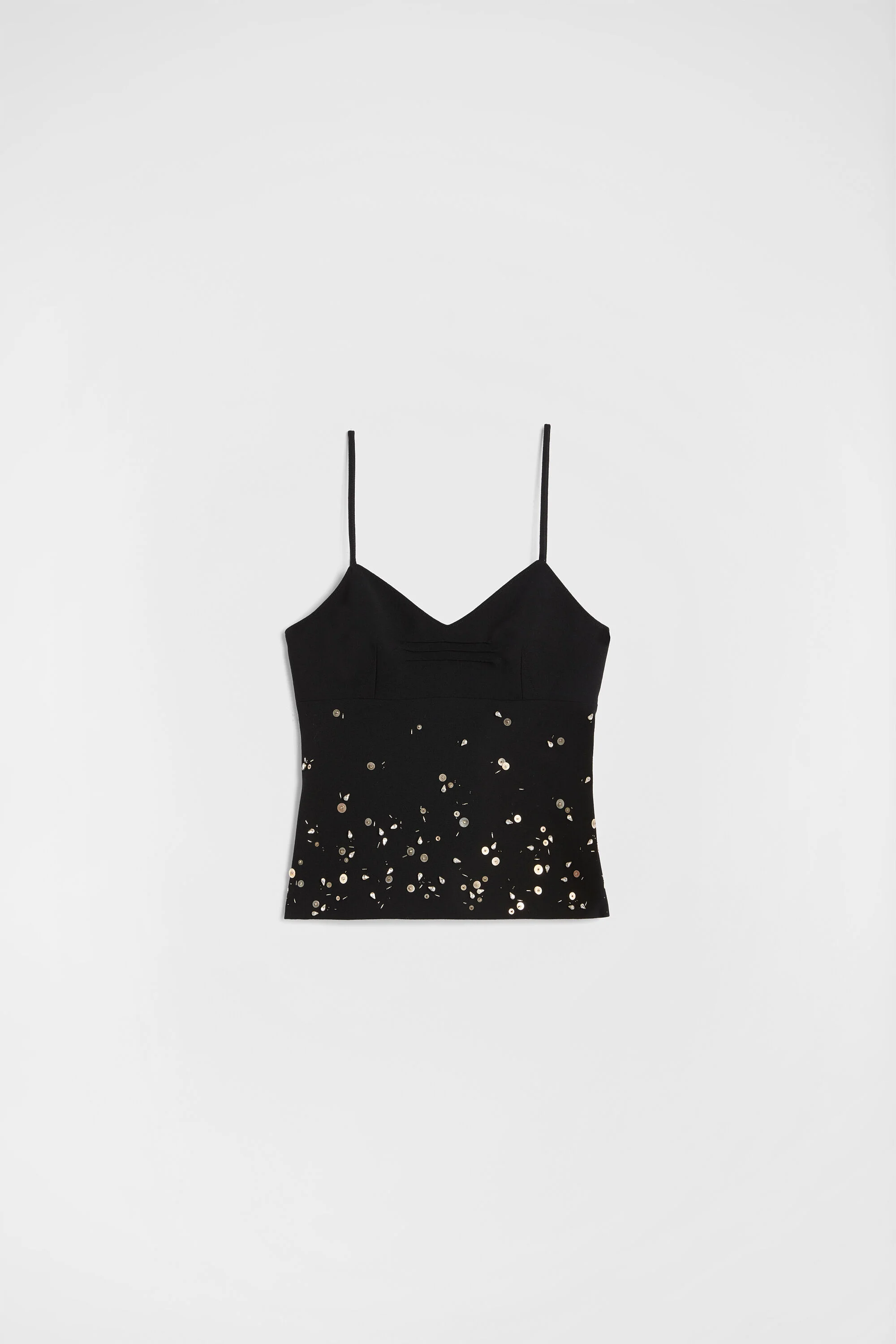 Wool Sablé Embroidered Top - 1