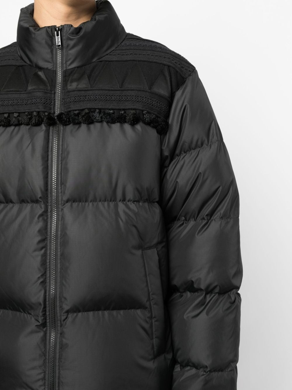 tassel-detail padded jacket - 5