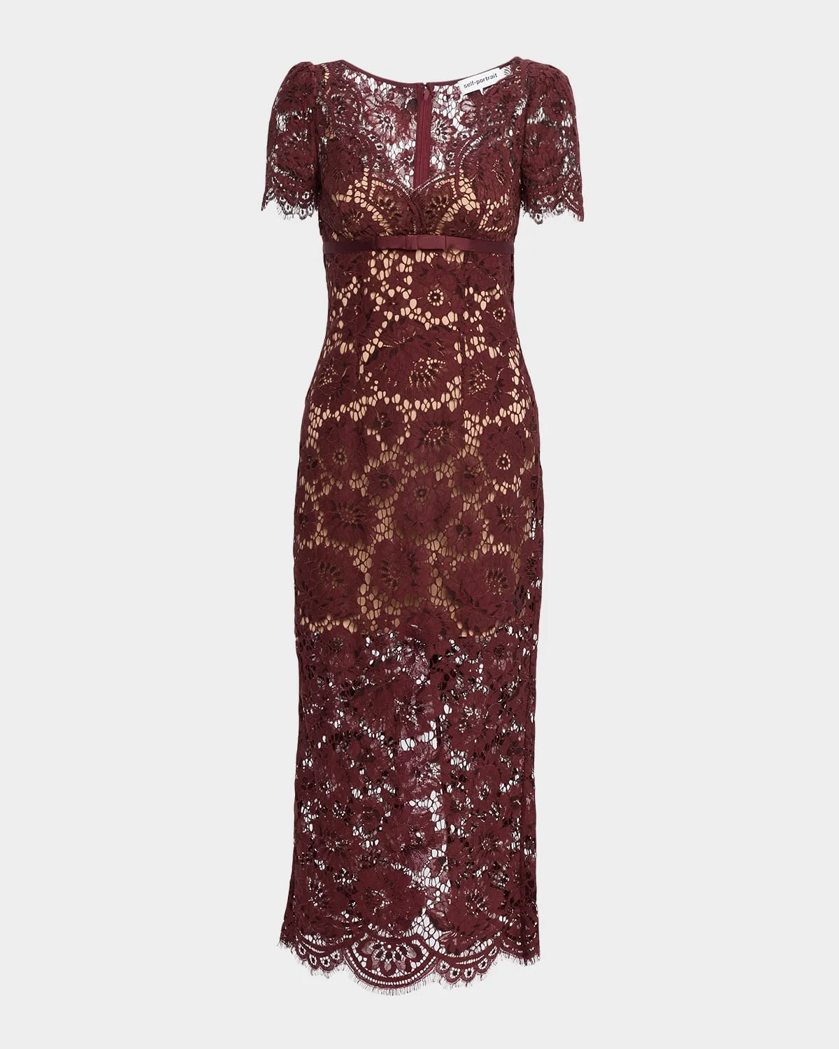 Floral Lace Midi Dress - 1