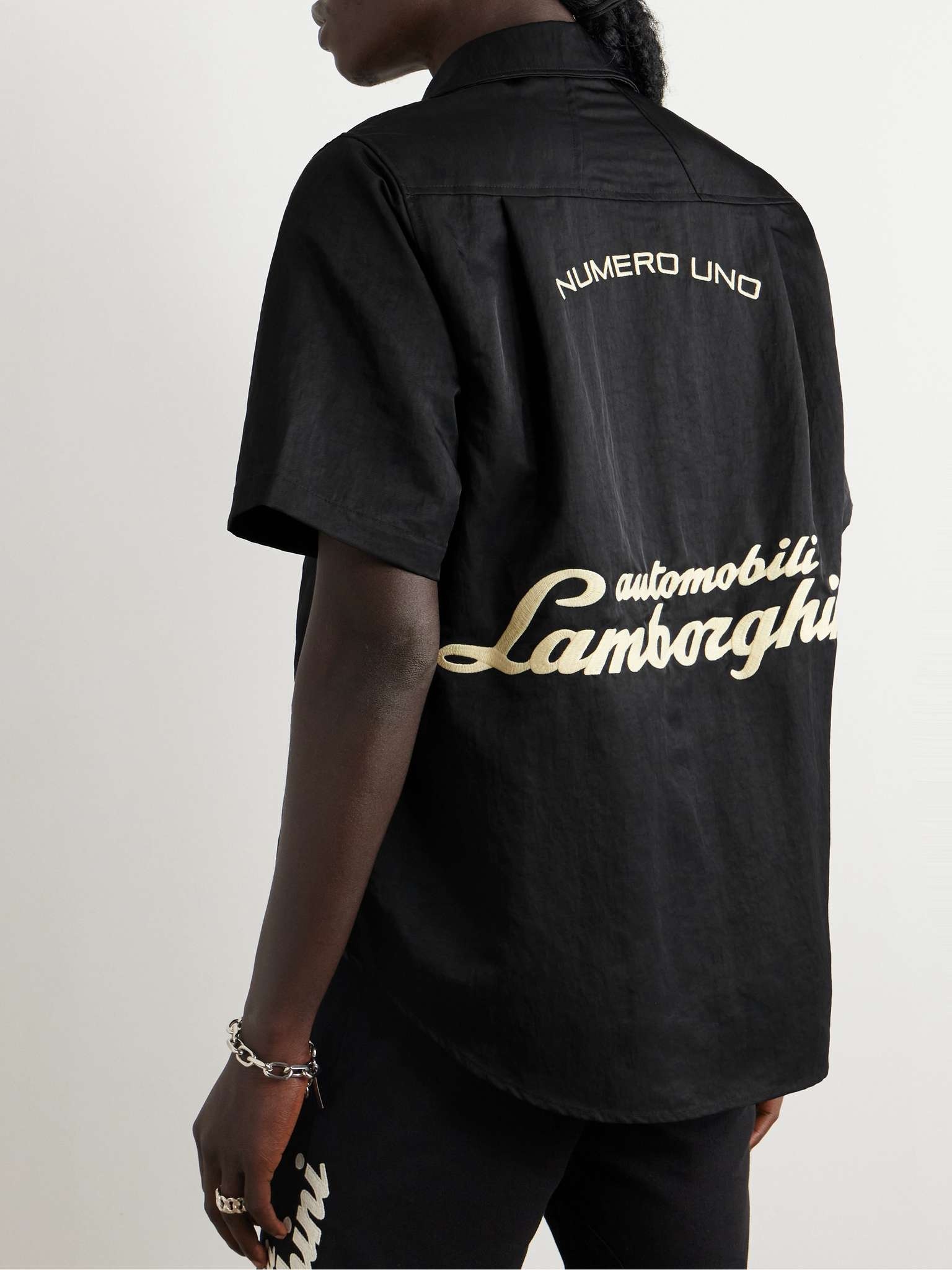 + Lamborghini Logo-Embroidered Nylon-Twill Shirt - 3