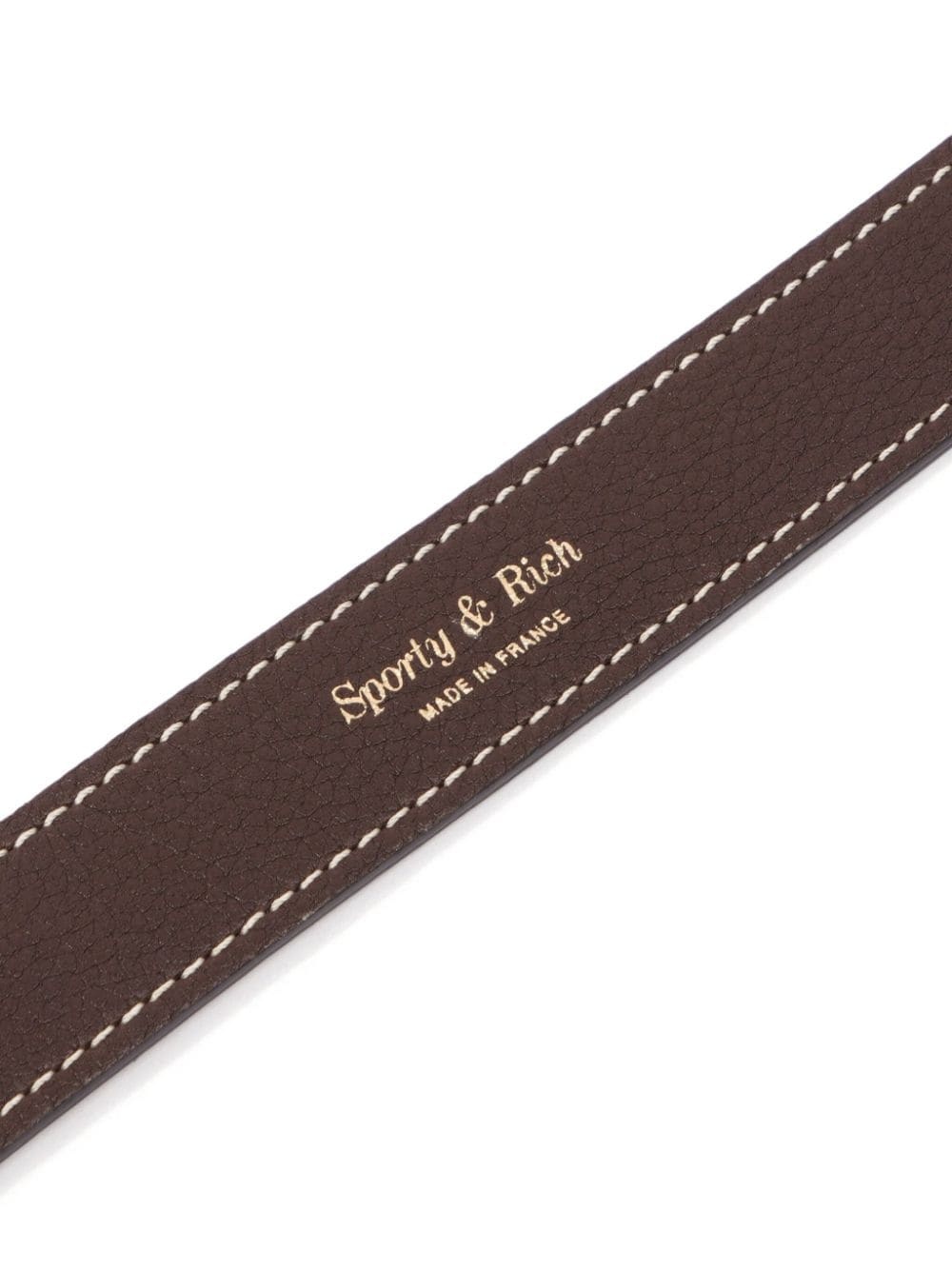 double-buckled leather dog collar - 2