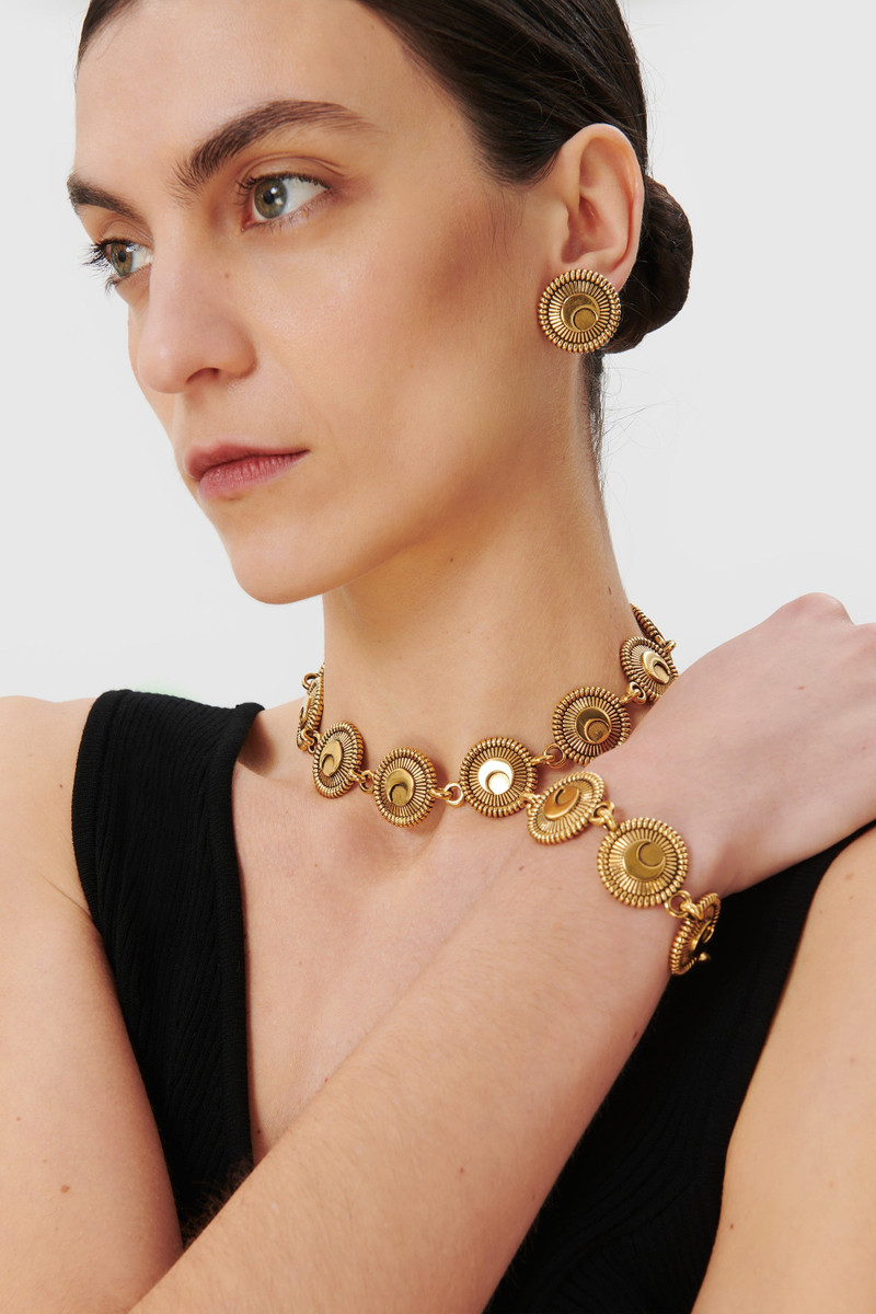 Marine Serre Regenerated Buttons Statement Necklace outlook